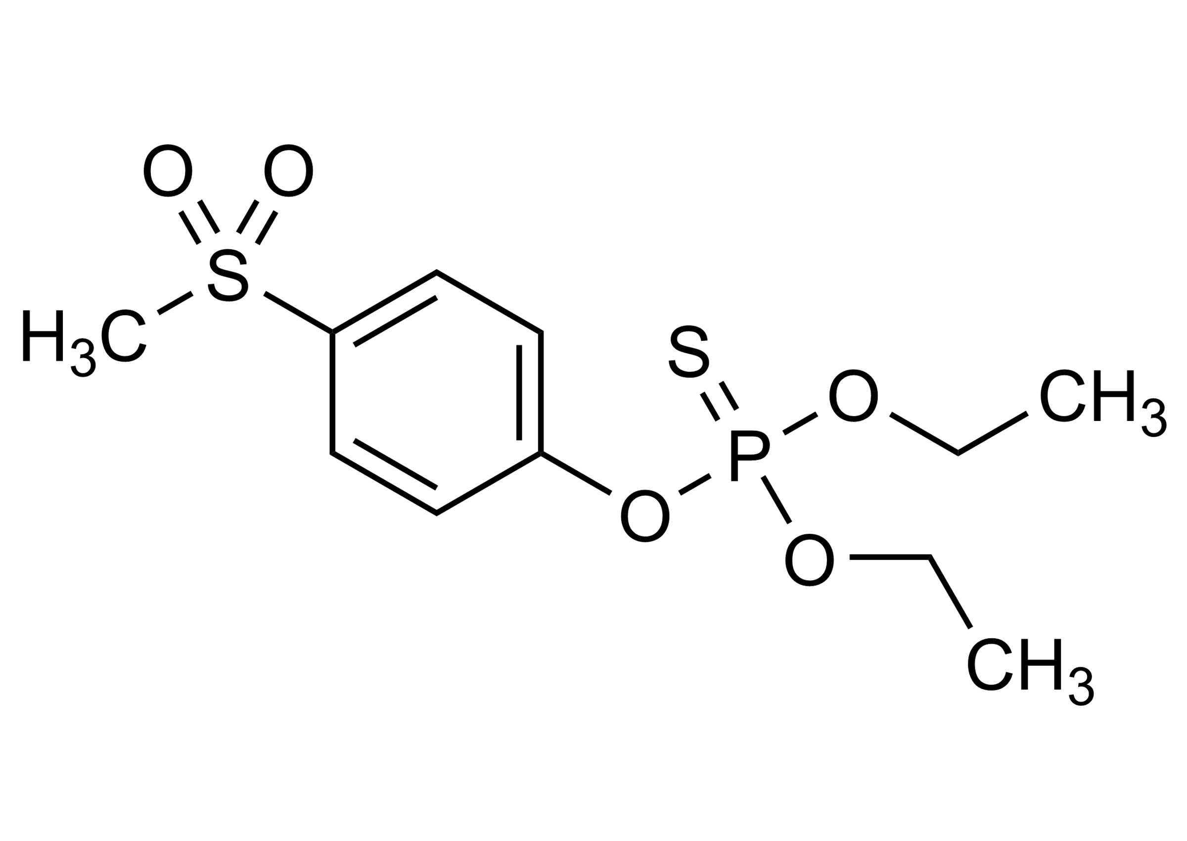 Fensulfothion sulfone Reference Standard Structure Fensulfothion sulfone reference standard molecular structure for LC-MS/MS and GC-MS analysis