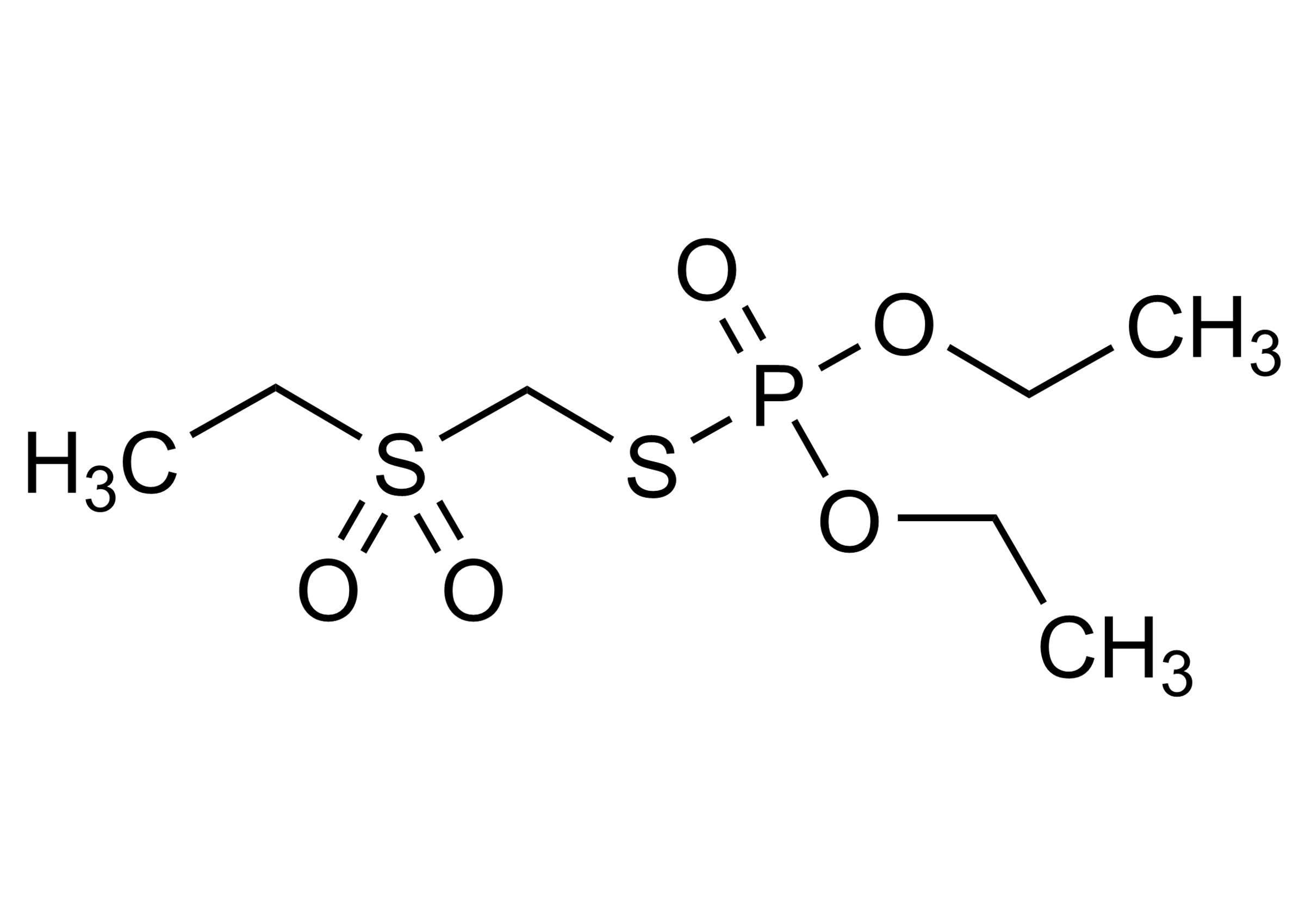 Phorate oxon sulfone Reference Standard Molecular Structure Phorate oxon sulfone reference standard molecular structure for LC-MS/MS and GC-MS
