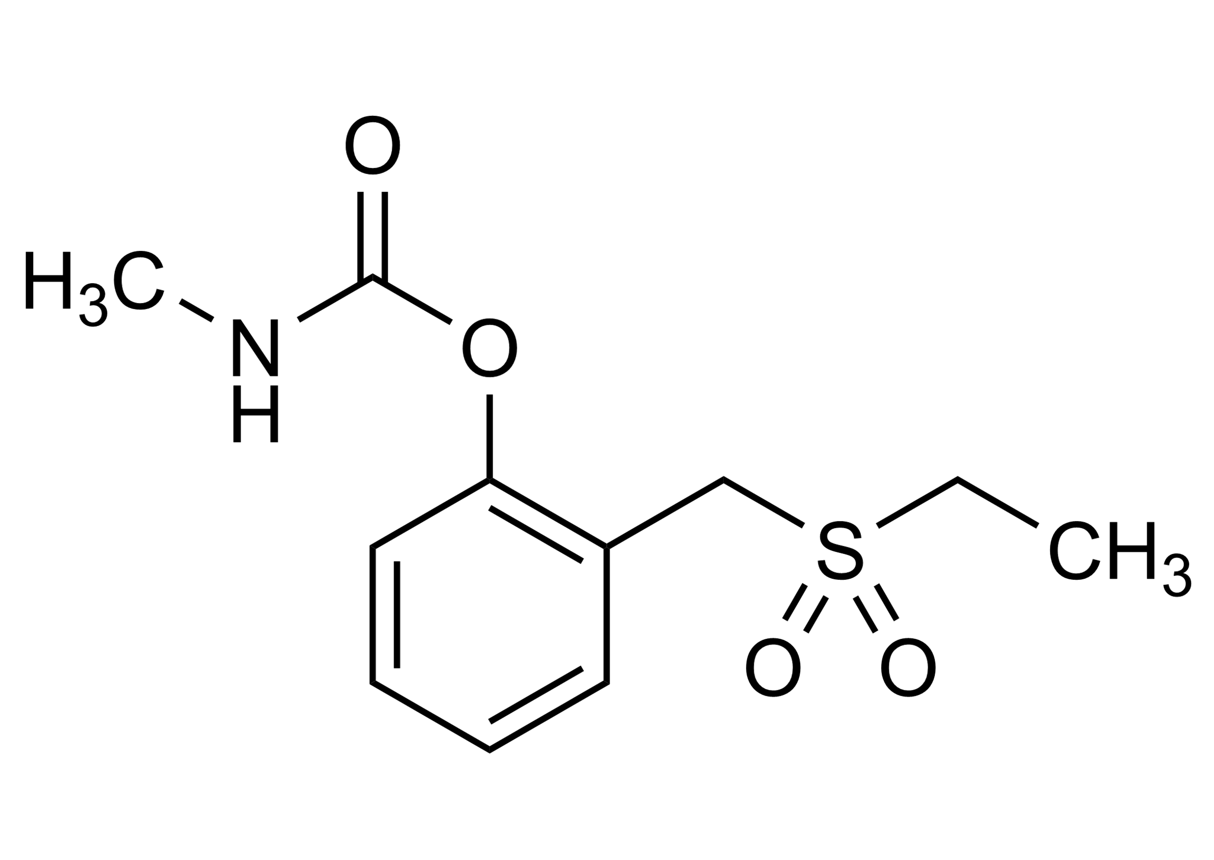Ethiofencarb sulfone reference standard molecular structure (CAS 53380-23-7)