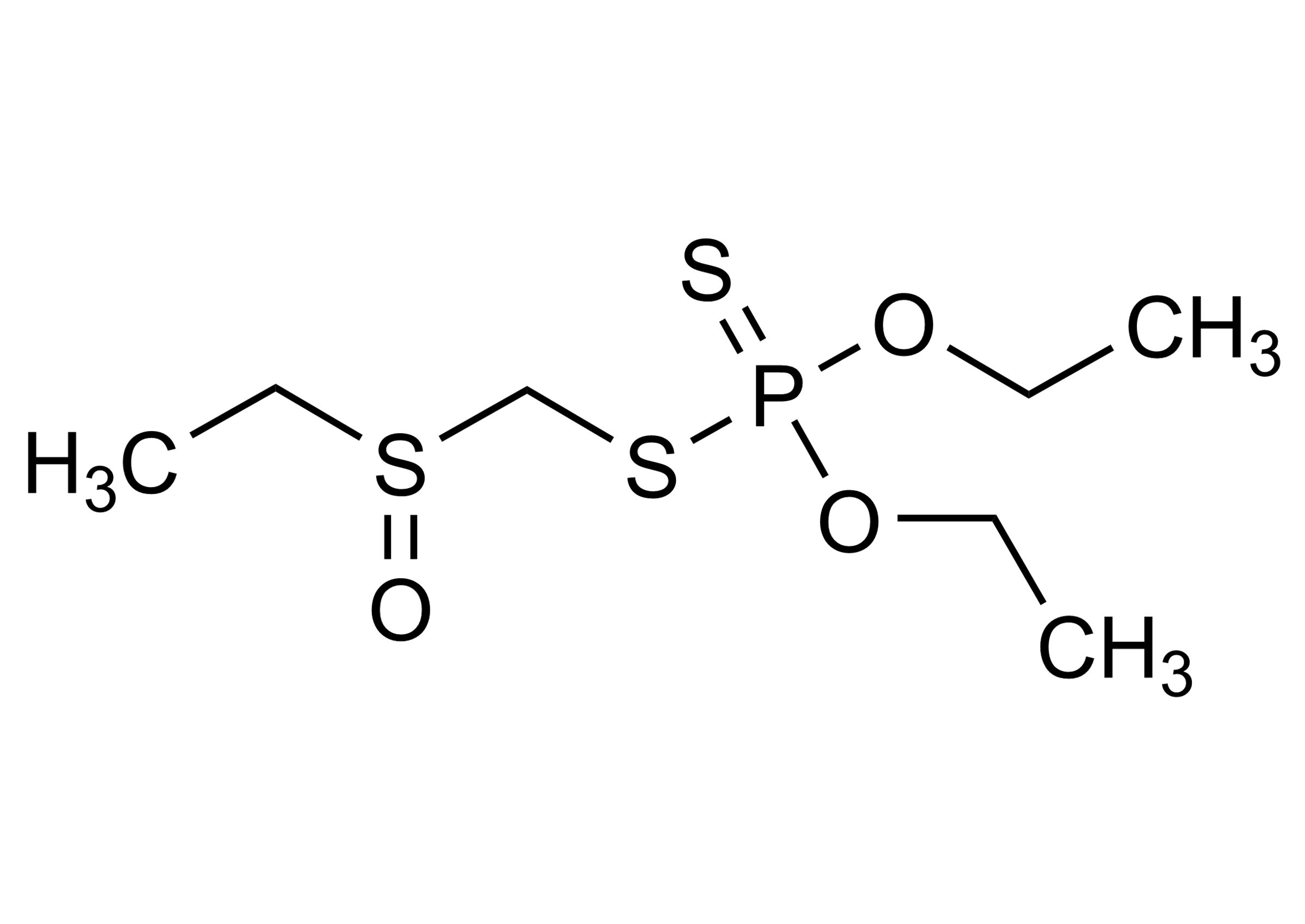 Phorate sulfoxide Reference Standard Structure - CAS 2588-03-6 Phorate sulfoxide reference standard molecular structure (CAS 2588-03-6)