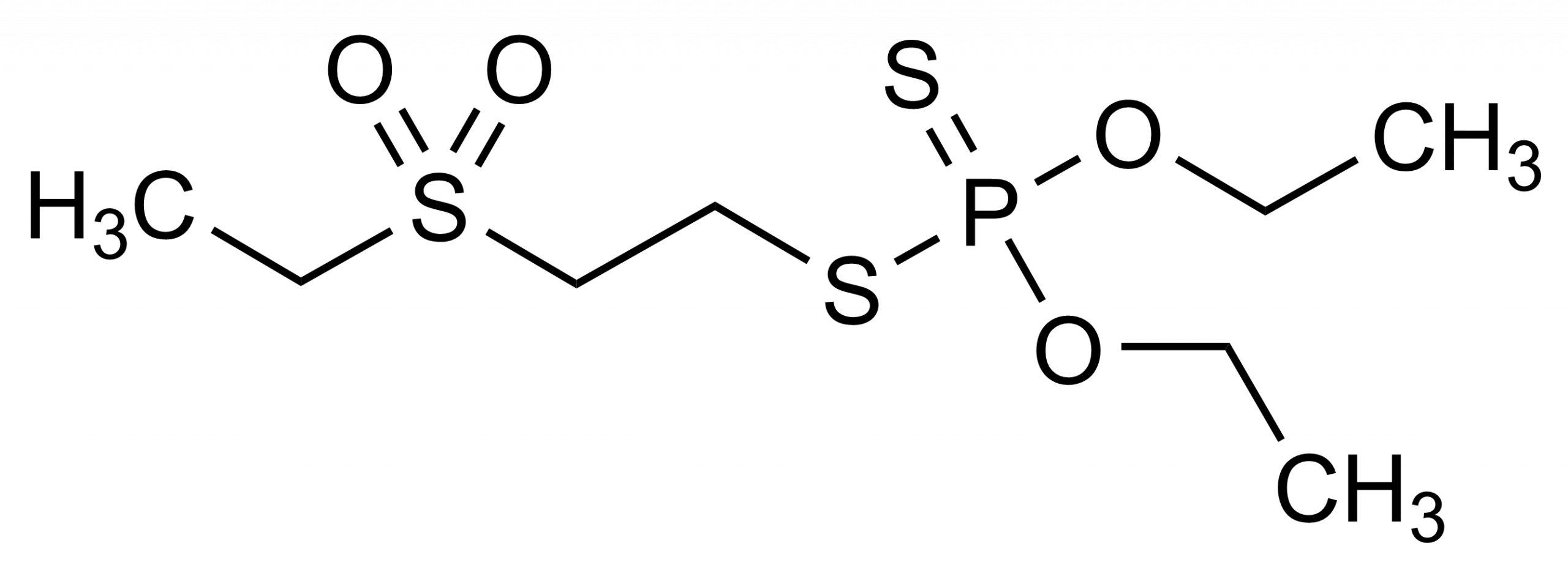 Disulfoton sulfone reference standard molecular structure for LC-MS/MS and GC-MS analysis