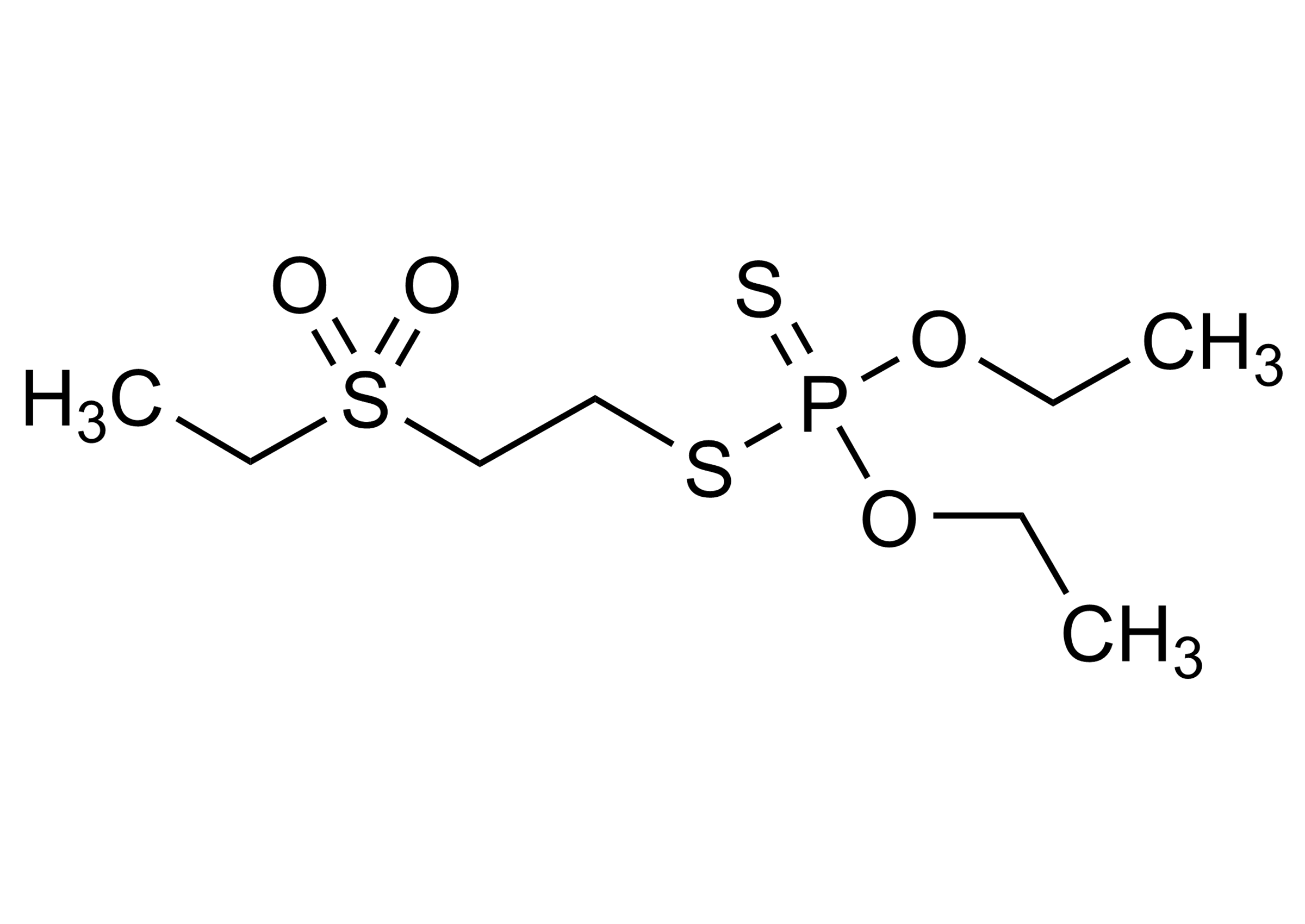 Disulfoton sulfone reference standard molecular structure for LC-MS/MS and GC-MS analysis