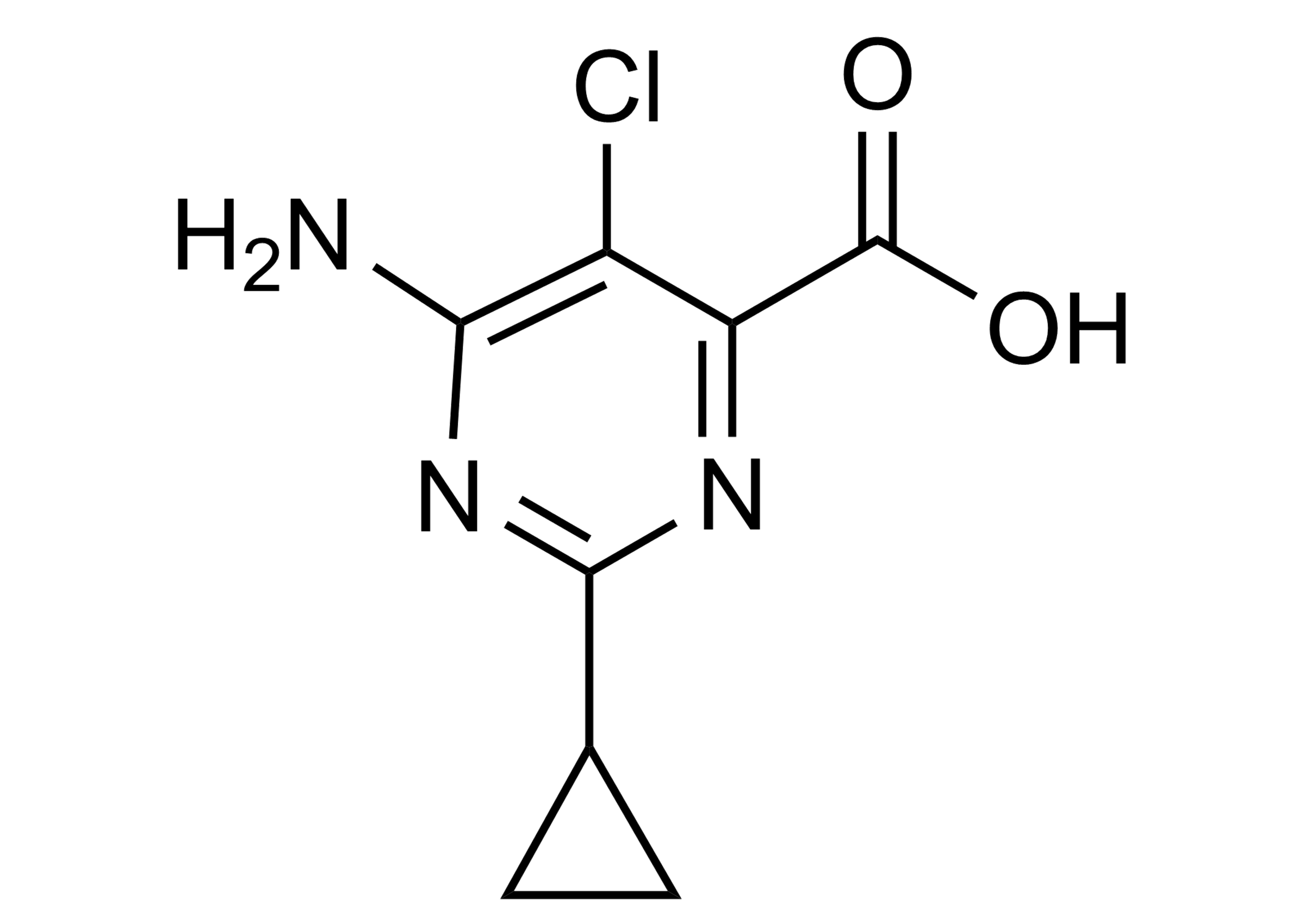 Aminocyclopyrachlor Reference Standard Molecular Structure - WITEGA Aminocyclopyrachlor reference standard molecular structure for LC-MS/MS and GC-MS analysis