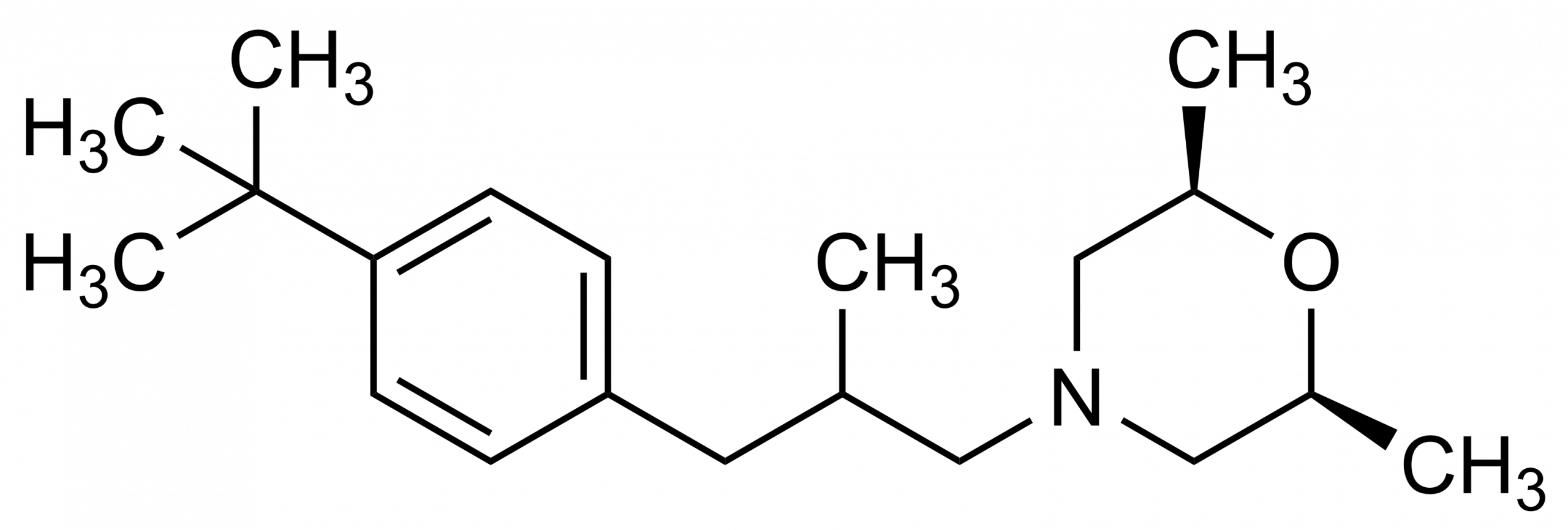 Molecular structure of Fenpropimorph reference standard for LC-MS/MS and GC-MS quantification