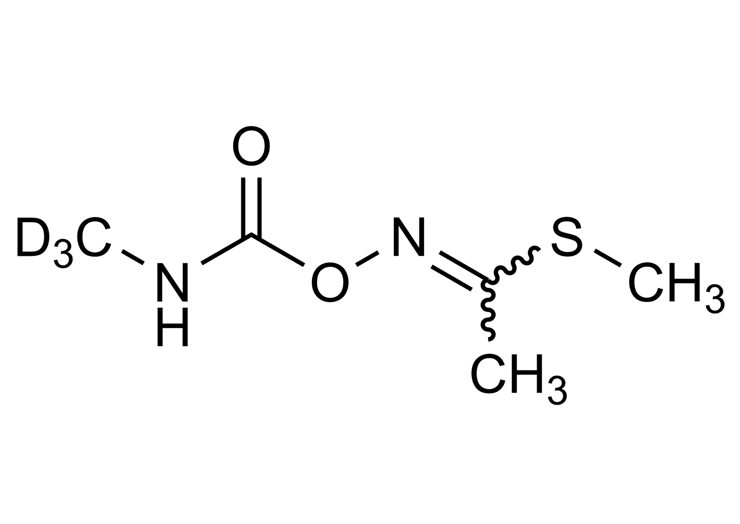 Methomyl D3 Reference Standard Structure Methomyl D3 reference standard molecular structure for LC-MS/MS and GC-MS quantification