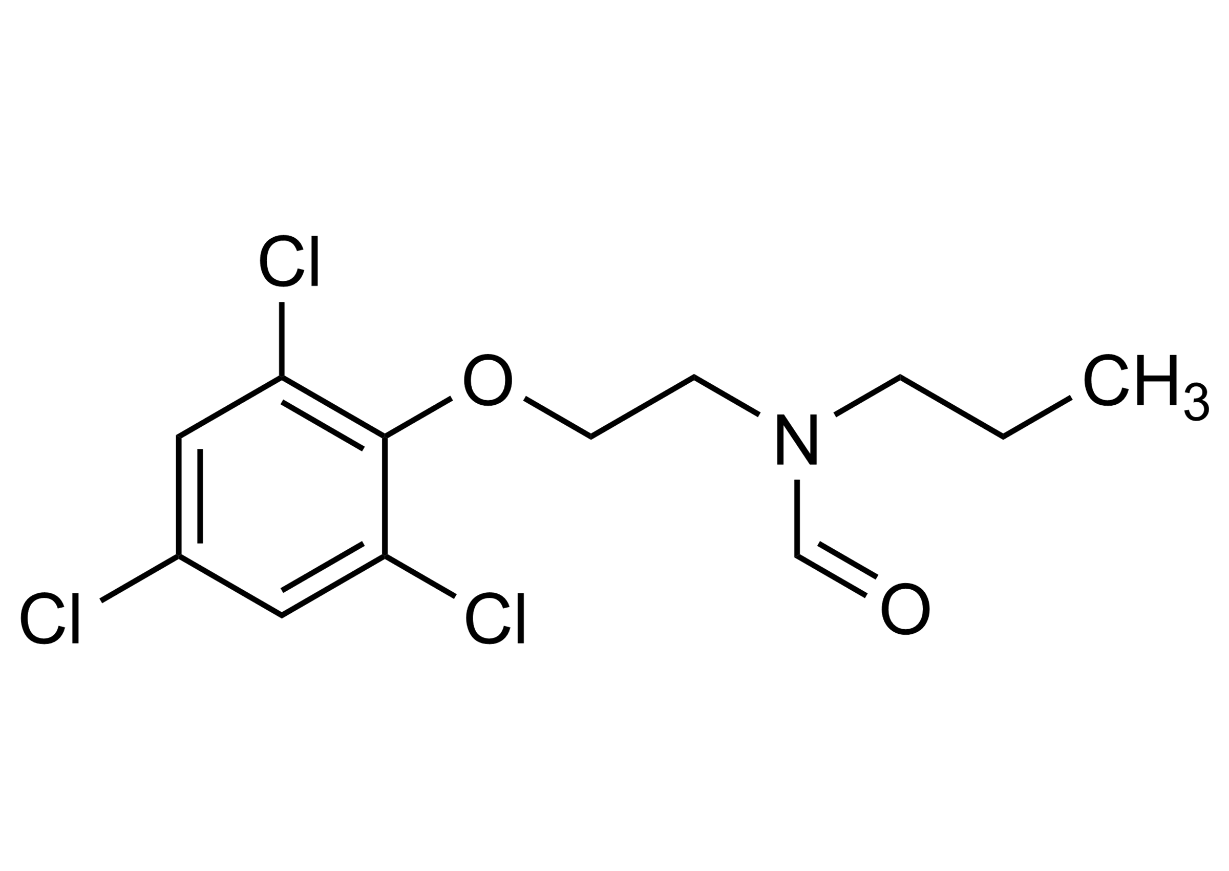 Prochloraz desimidazole formylamino reference standard molecular structure (CAS 2260887-81-6)
