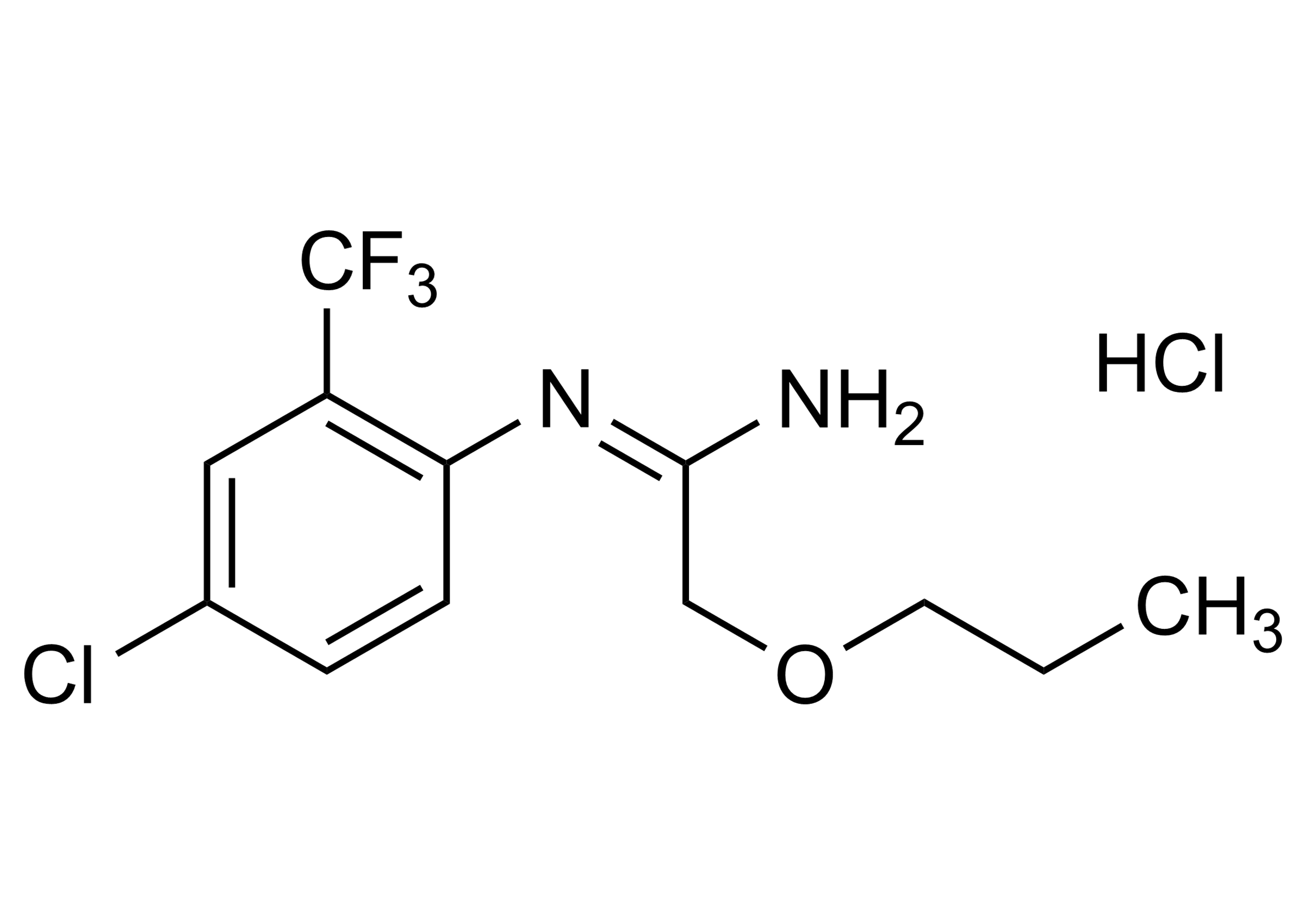 Triflumizole-amino hydrochloride reference standard molecular structure image Triflumizole-amino hydrochloride molecular structure reference standard for LC-MS/MS and GC-MS pesticide residue analysis