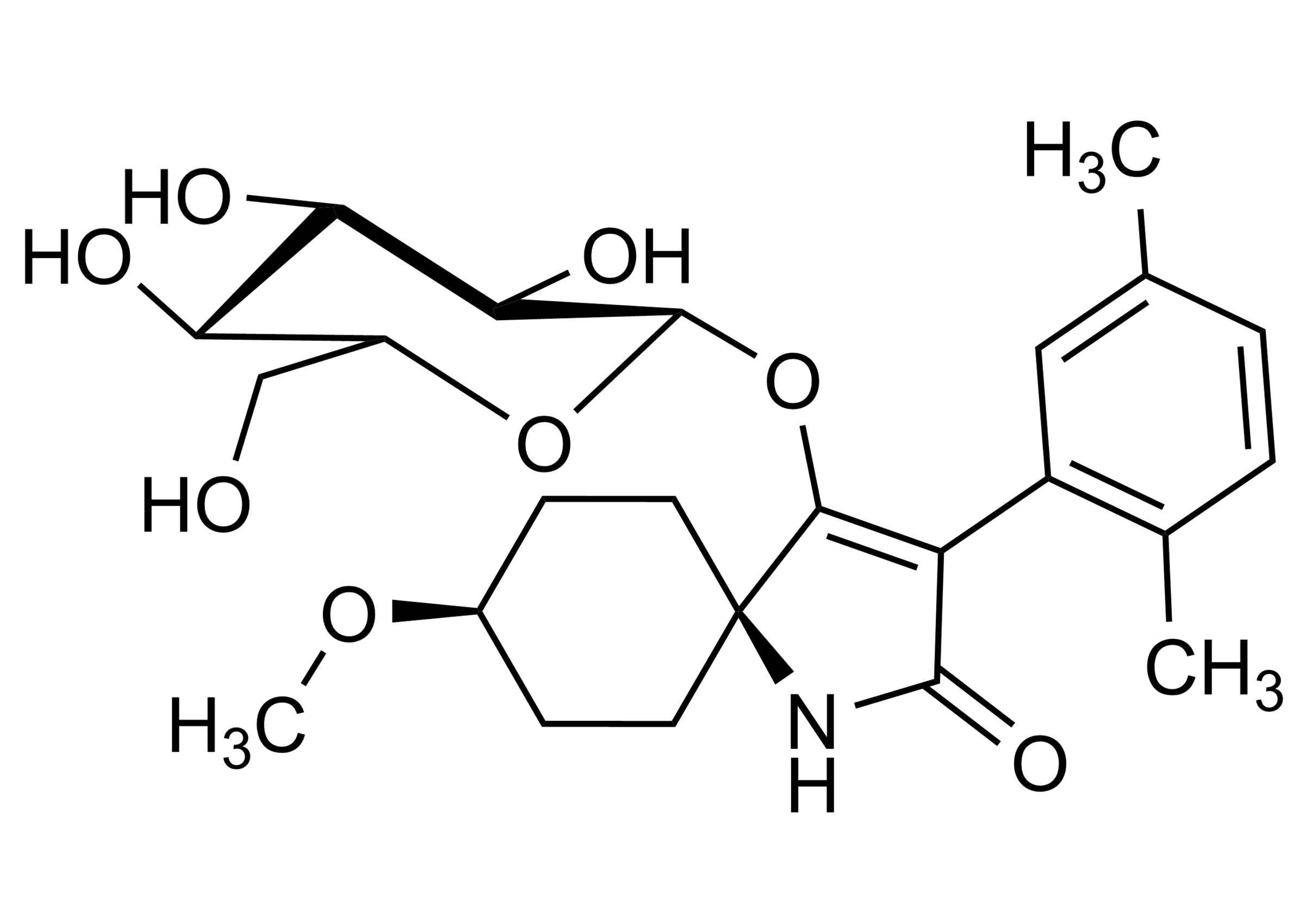 Spirotetramat enol beta glucoside reference standard - molecular structure Spirotetramat enol beta glucoside reference standard structure (CAS 1172614-86-6)