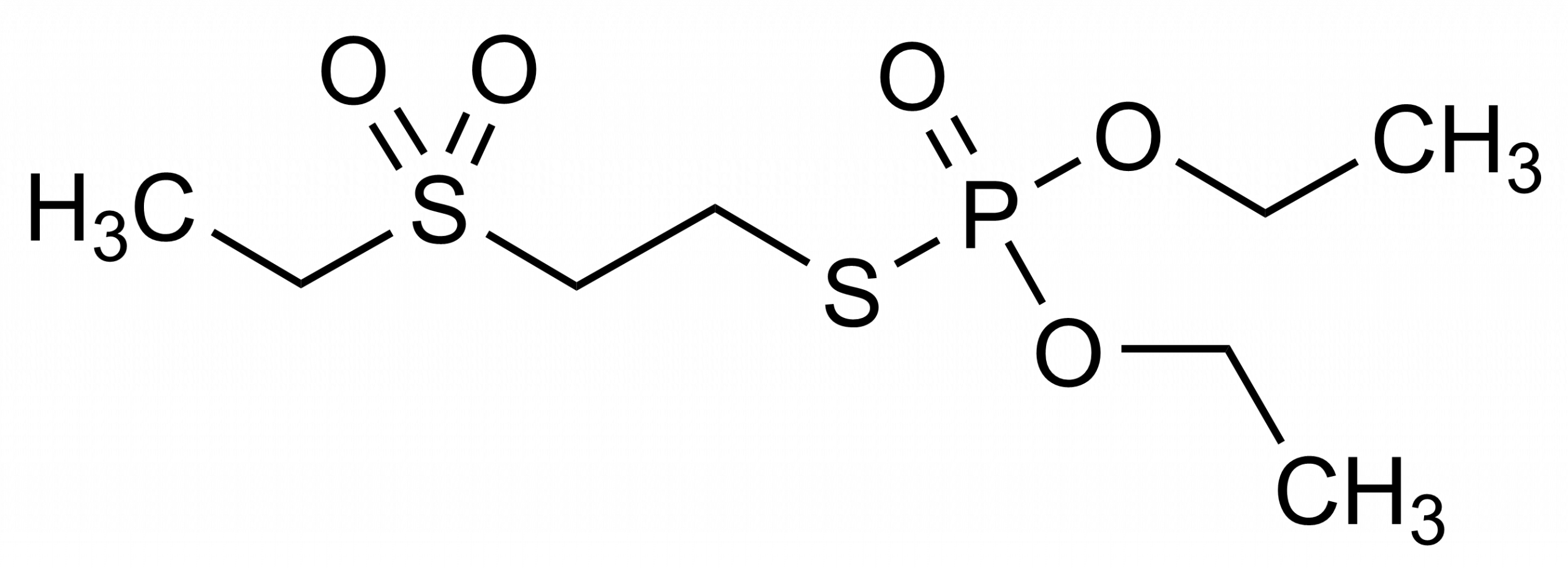 Molecular structure of Disulfoton oxon sulfone Demeton S sulfone reference standard (CAS 2496-91-5)