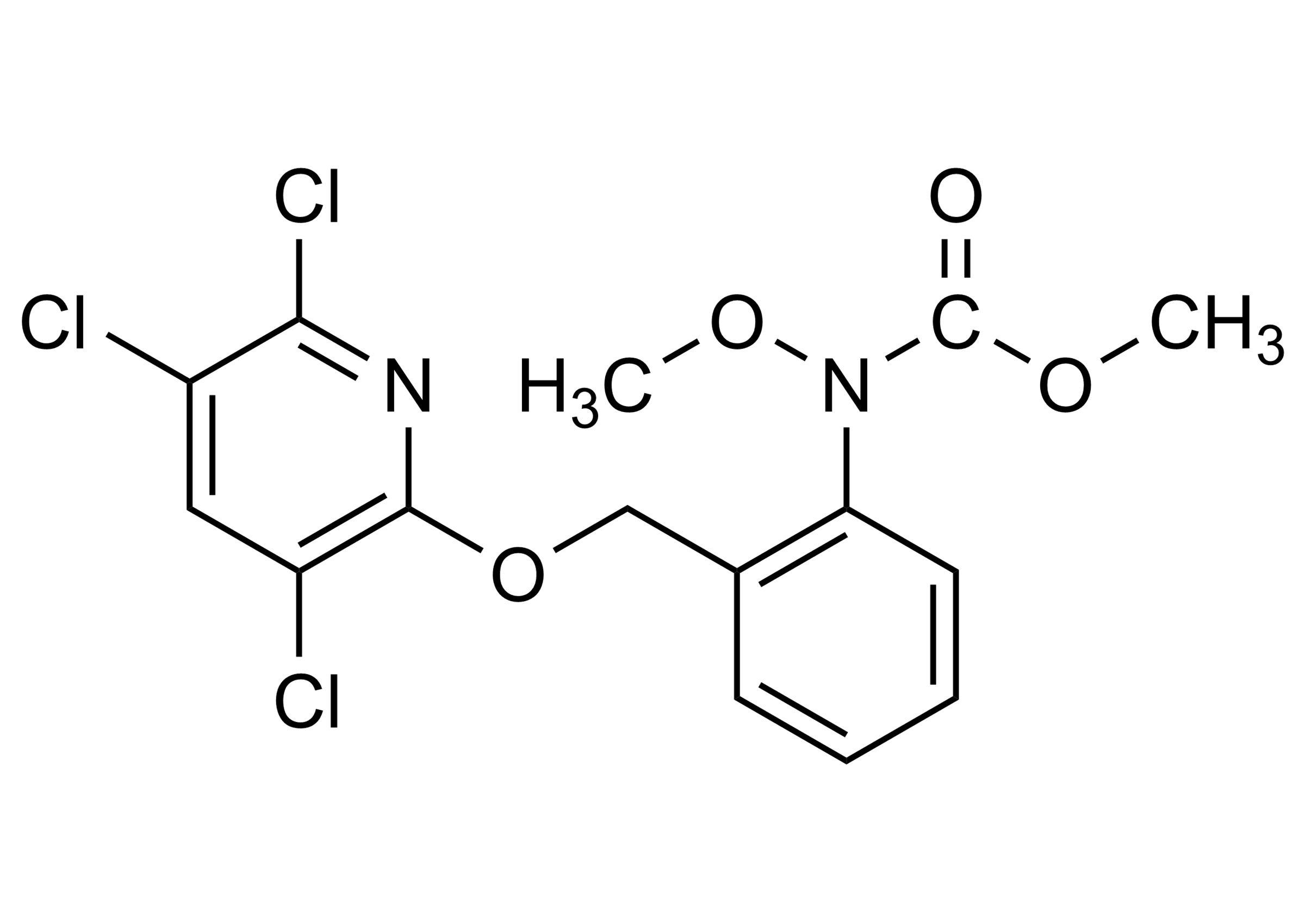 Triclopyricarb Reference Standard Structure - CAS 902760-40-1 Triclopyricarb reference standard molecular structure CAS 902760-40-1 for LC-MS/MS and GC-MS analysis