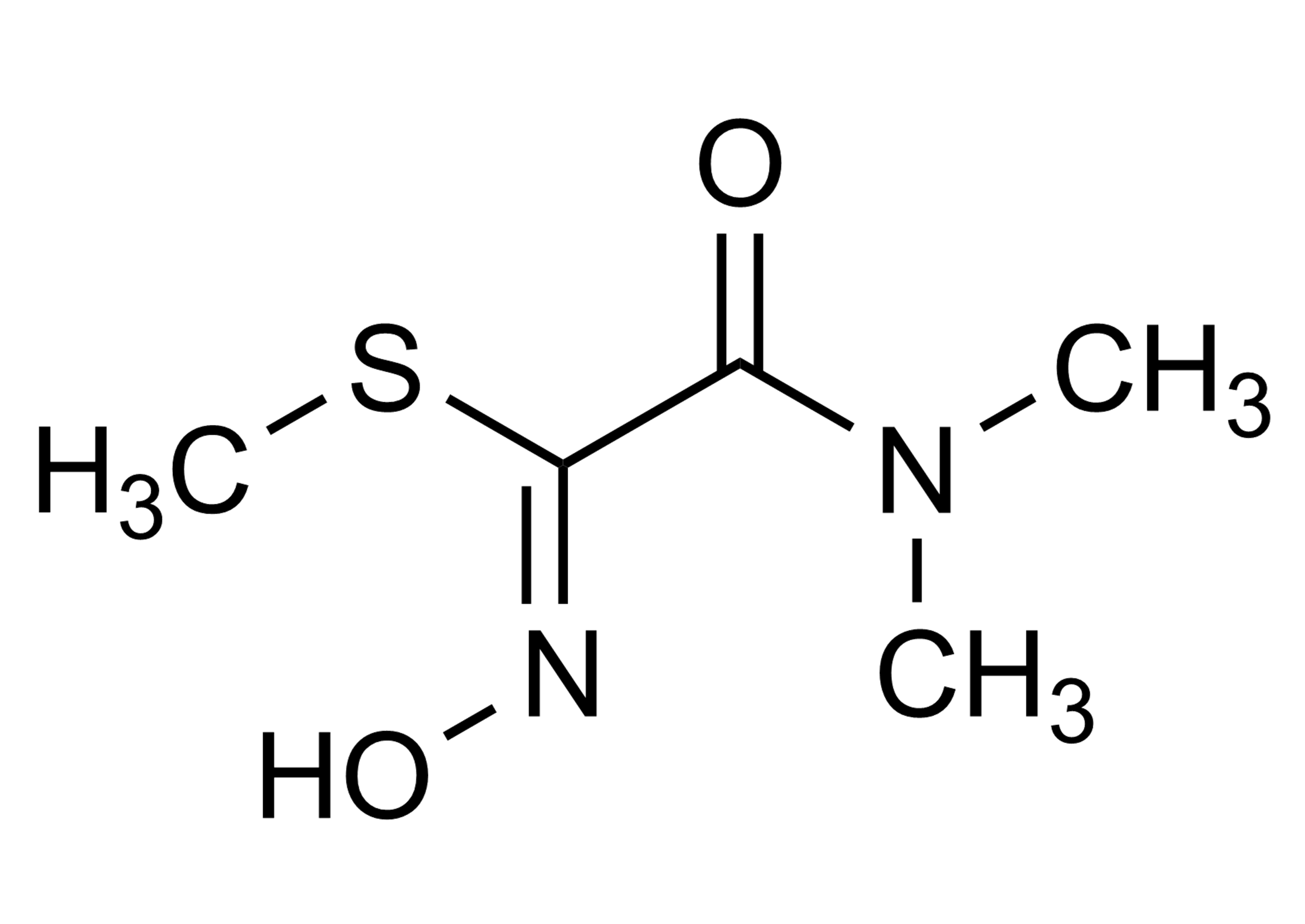 Oxamyl oxime Reference Standard Molecular Structure Oxamyl oxime reference standard molecular structure for LC-MS/MS and GC-MS calibration