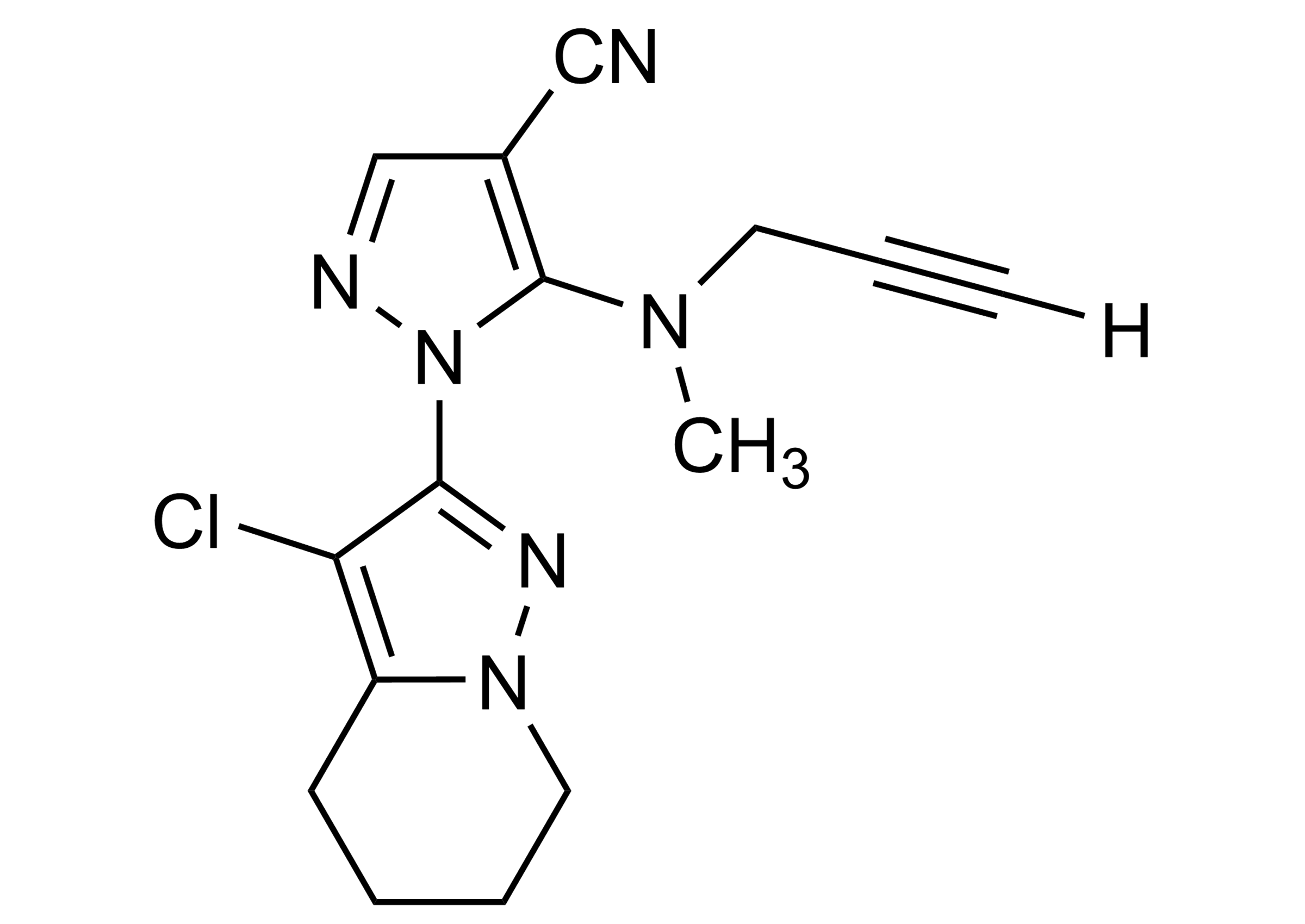 Pyraclonil reference standard molecular structure PS273 Pyraclonil reference standard molecular structure for LC-MS/MS and GC-MS by WITEGA Laboratorien Berlin-Adlershof GmbH