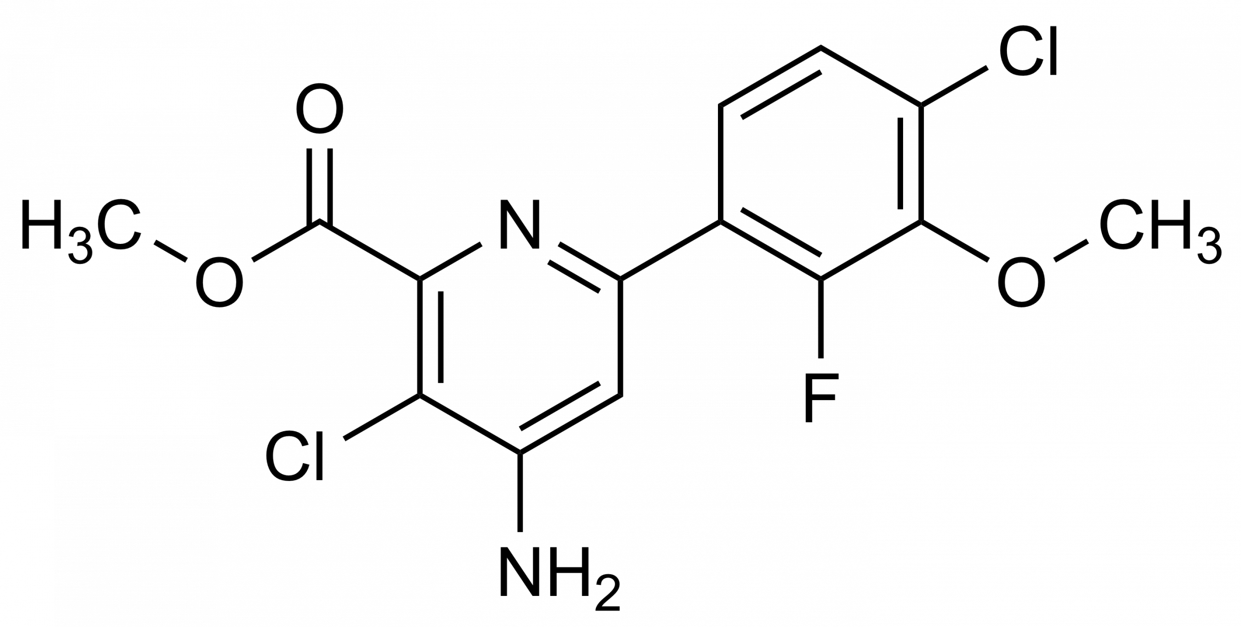 Halauxifen-methyl reference standard molecular structure for LC-MS/MS and GC-MS calibration