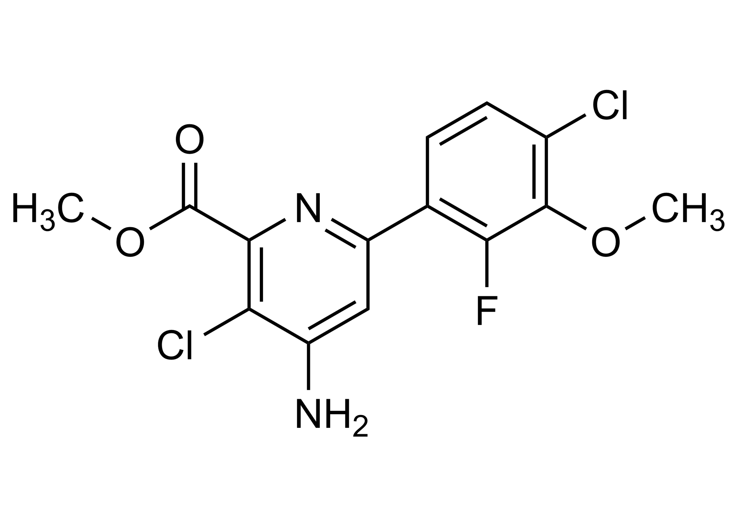 Halauxifen-methyl reference standard molecular structure for LC-MS/MS and GC-MS calibration