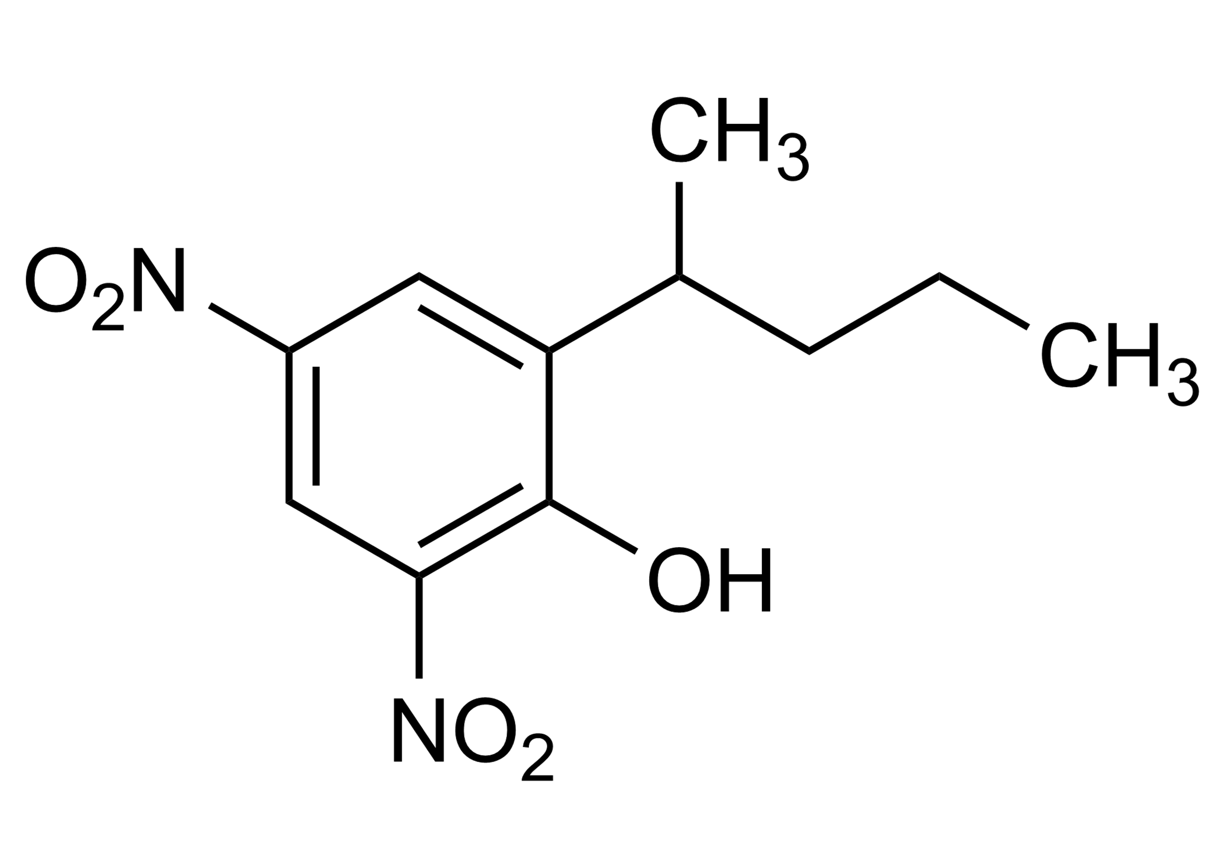 Molecular structure of Dinosam reference standard for LC-MS/MS and GC-MS analysis (CAS 4097-36-3)