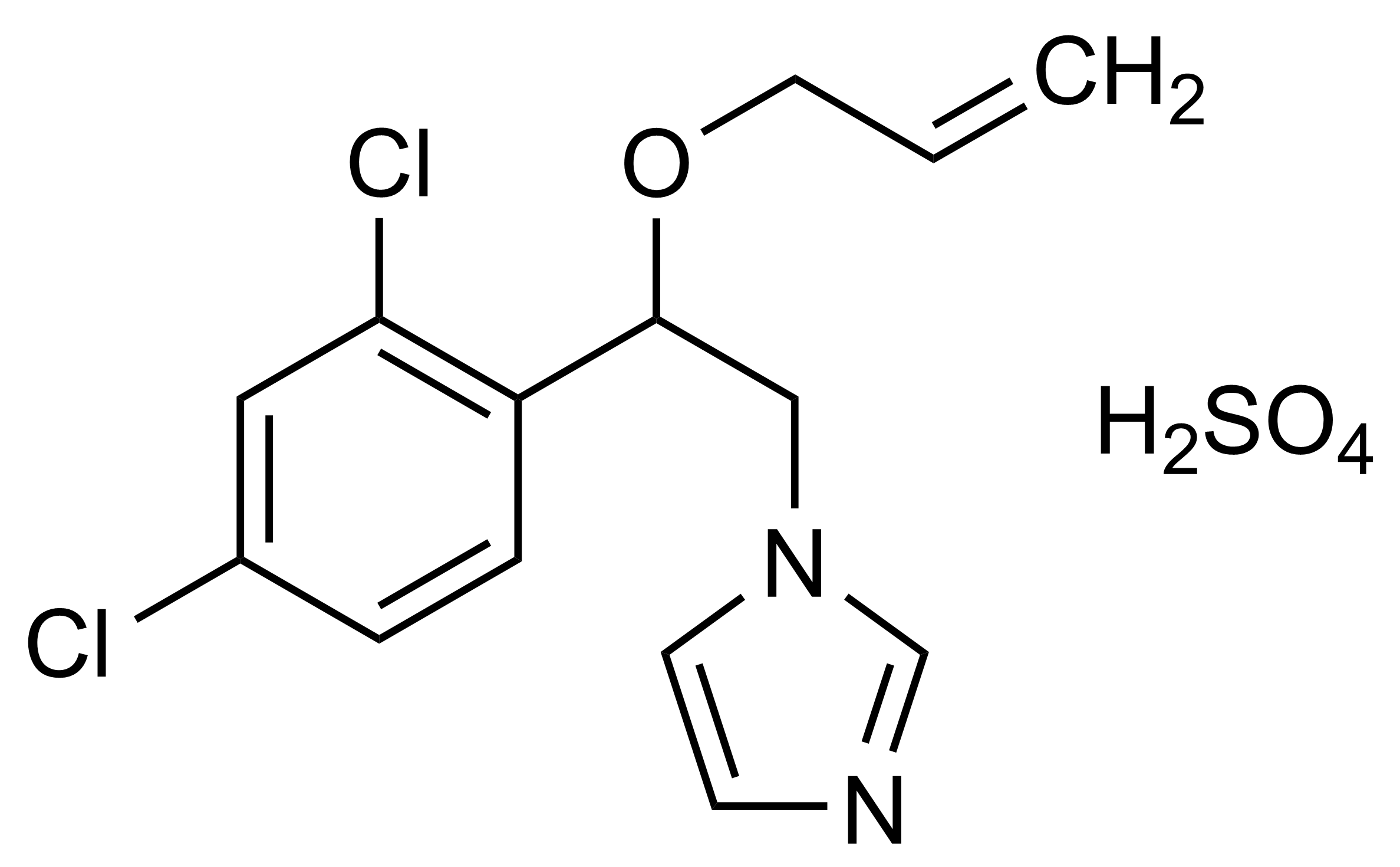 Molecular structure of Imazalil sulfate Enilconazole sulfate reference standard for LC-MS/MS and GC-MS calibration
