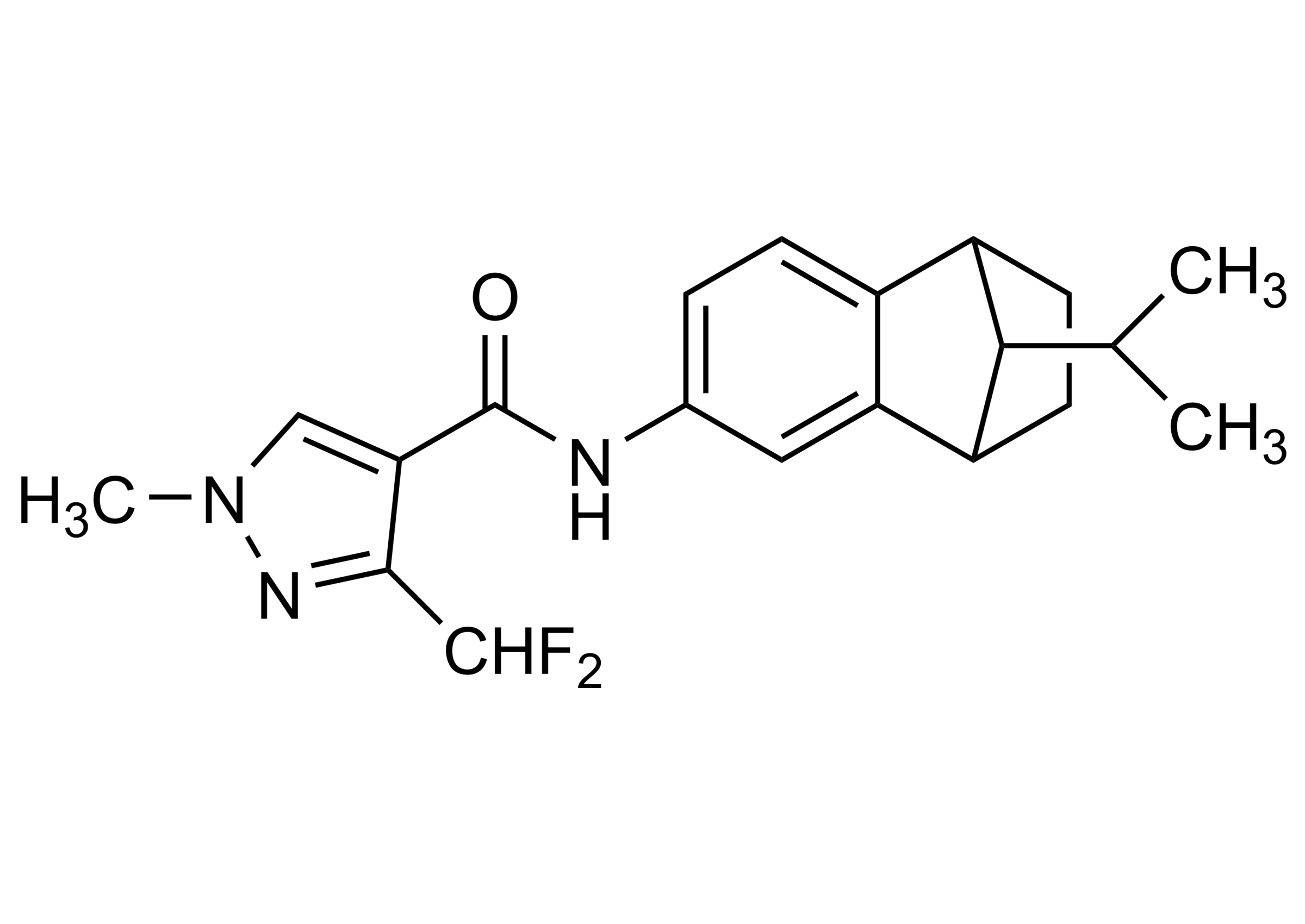 Isopyrazam Reference Standard - Molecular Structure Isopyrazam molecular structure reference standard for LC-MS/MS and GC-MS (CAS 881685-58-1)