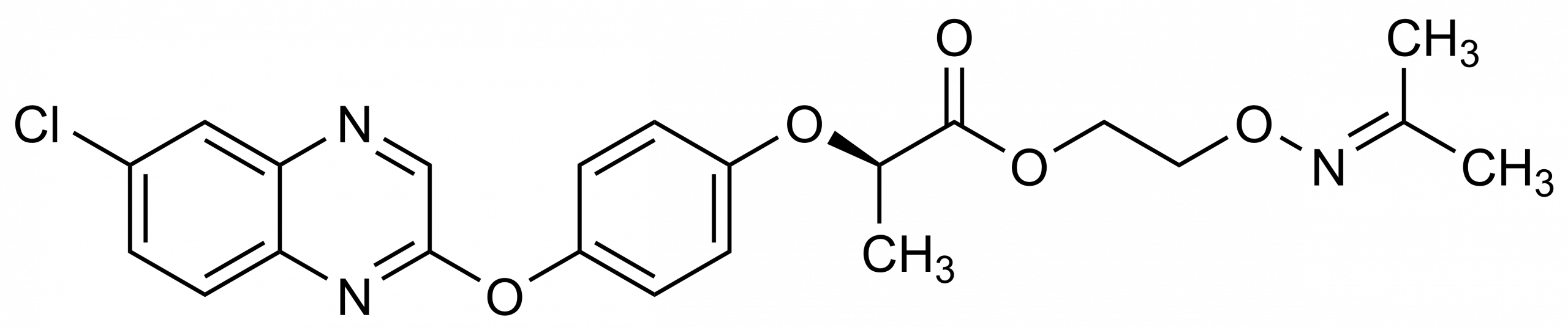 Propaquizafop (CAS 111479-05-1) reference standard molecular structure for LC-MS/MS and GC-MS quantification