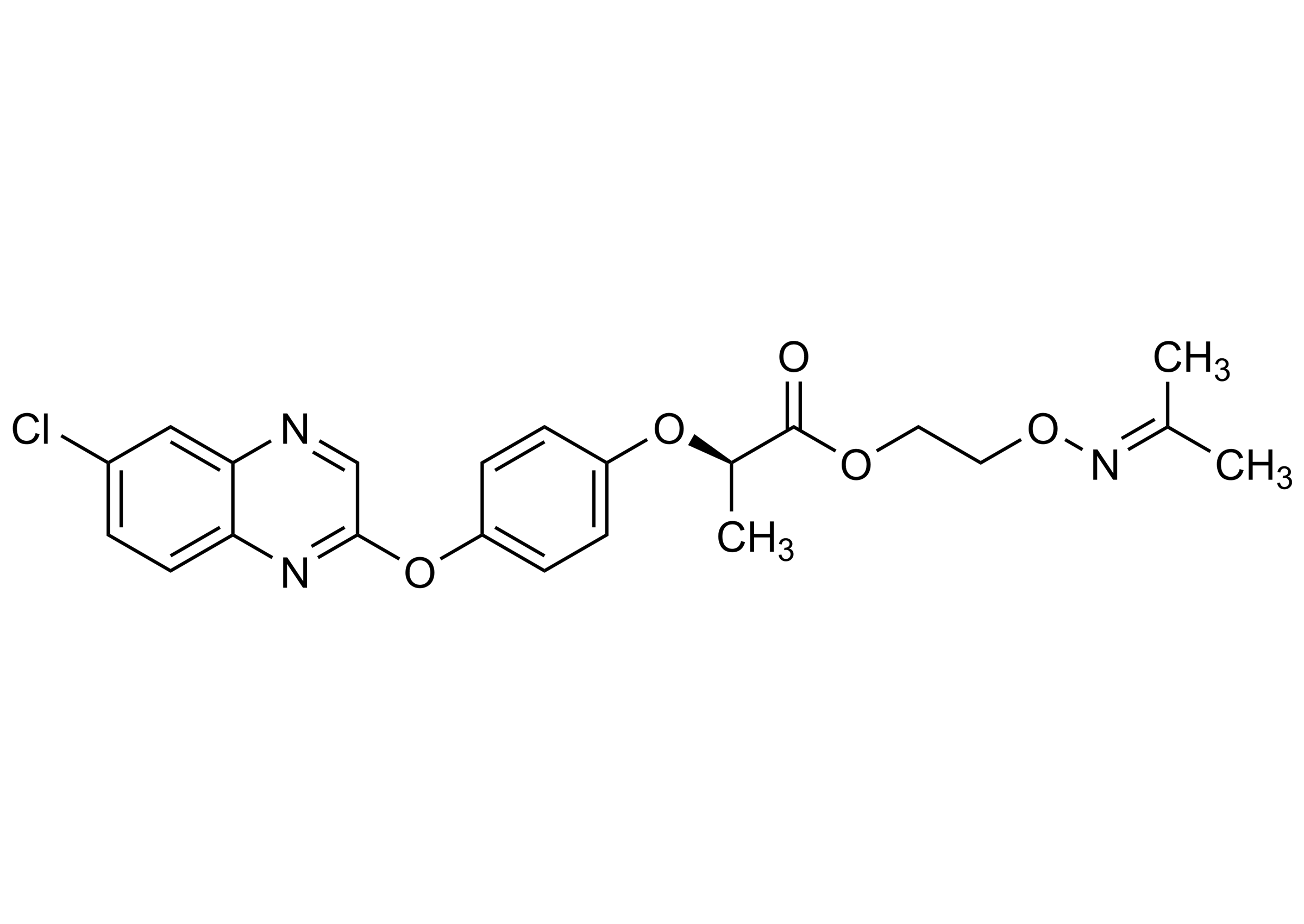 Propaquizafop (CAS 111479-05-1) reference standard molecular structure for LC-MS/MS and GC-MS quantification