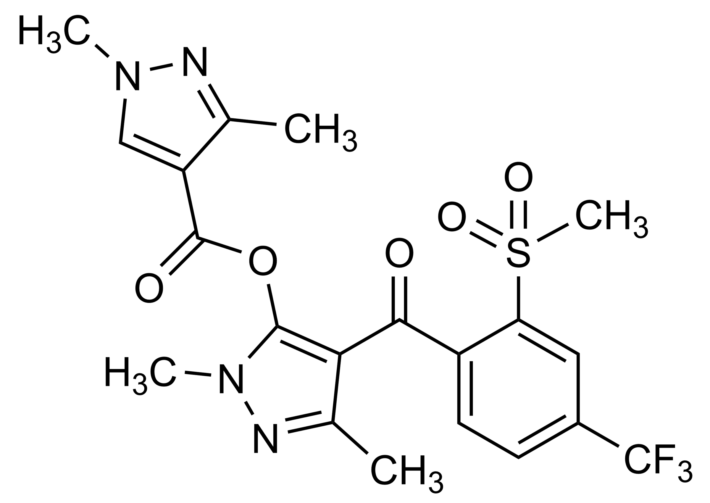 Bipyrazone Biscarfentrazone reference standard molecular structure image Bipyrazone Biscarfentrazone reference standard molecular structure for LC-MS/MS and GC-MS