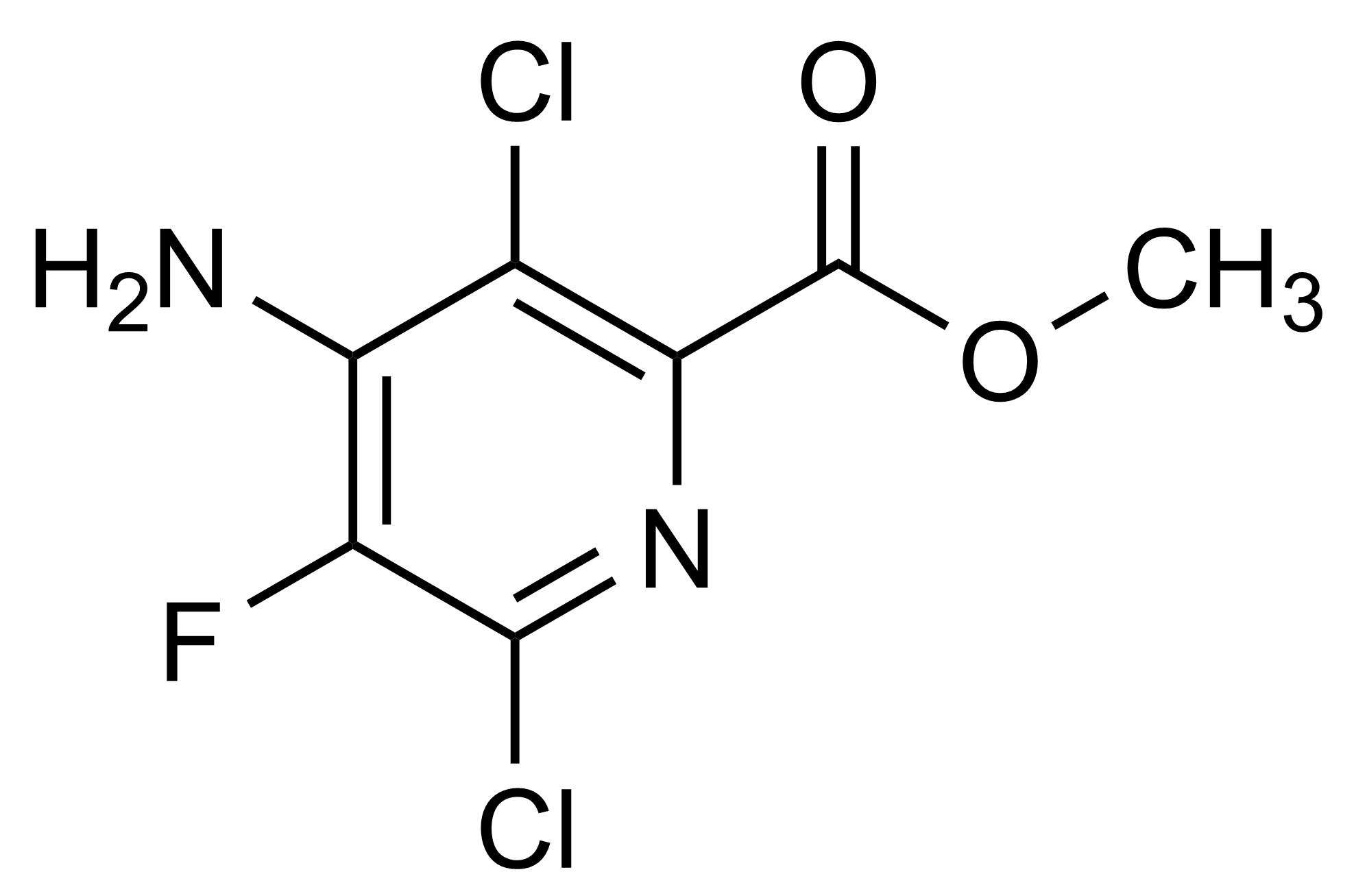 Methyl 4-amino-3,6-dichloro-5-fluoropicolinate reference standard molecular structure for LC-MS/MS and GC-MS calibration