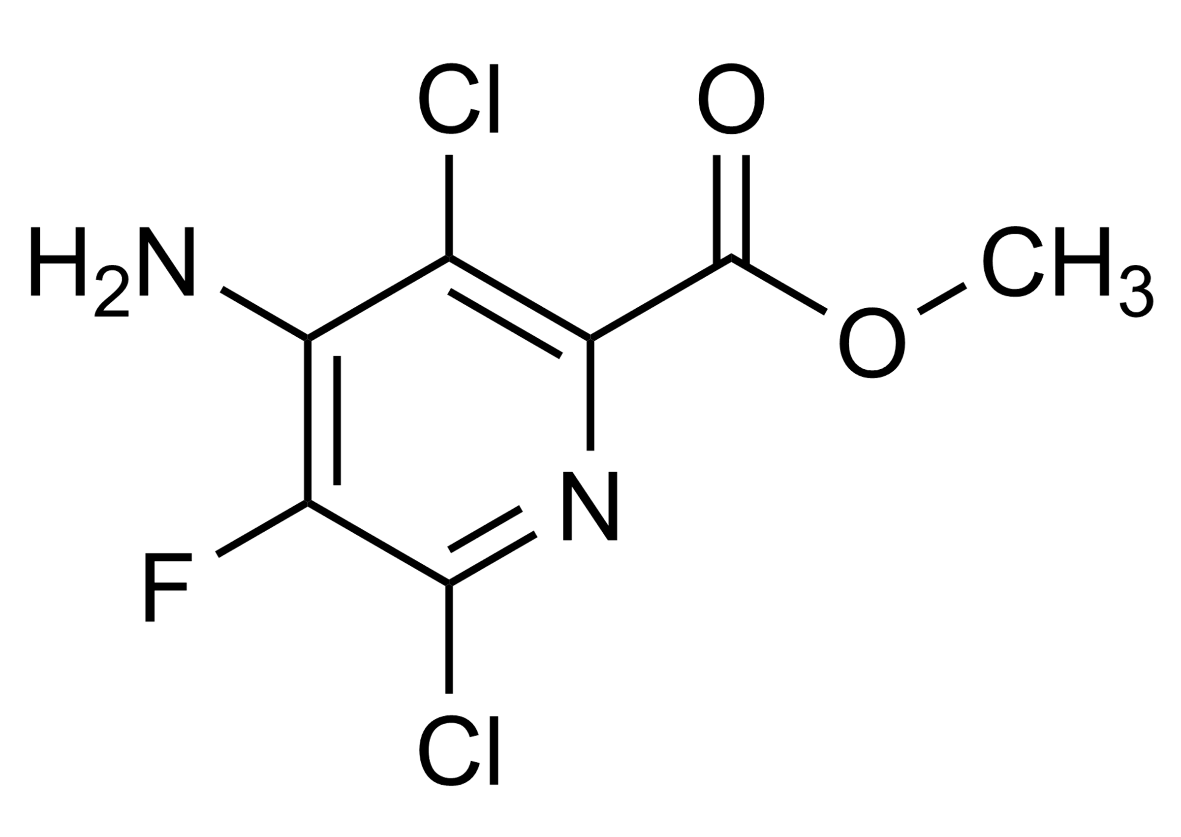 Methyl 4-amino-3,6-dichloro-5-fluoropicolinate Reference Standard Molecular Structure Methyl 4-amino-3,6-dichloro-5-fluoropicolinate reference standard molecular structure for LC-MS/MS and GC-MS calibration