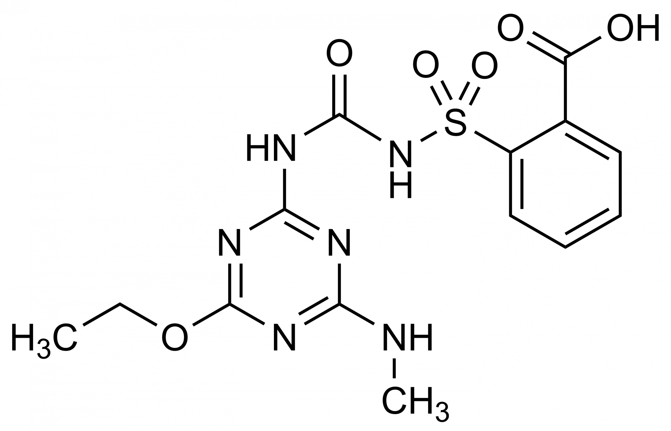 Ethametsulfuron reference standard molecular structure for LC-MS/MS and GC-MS analysis