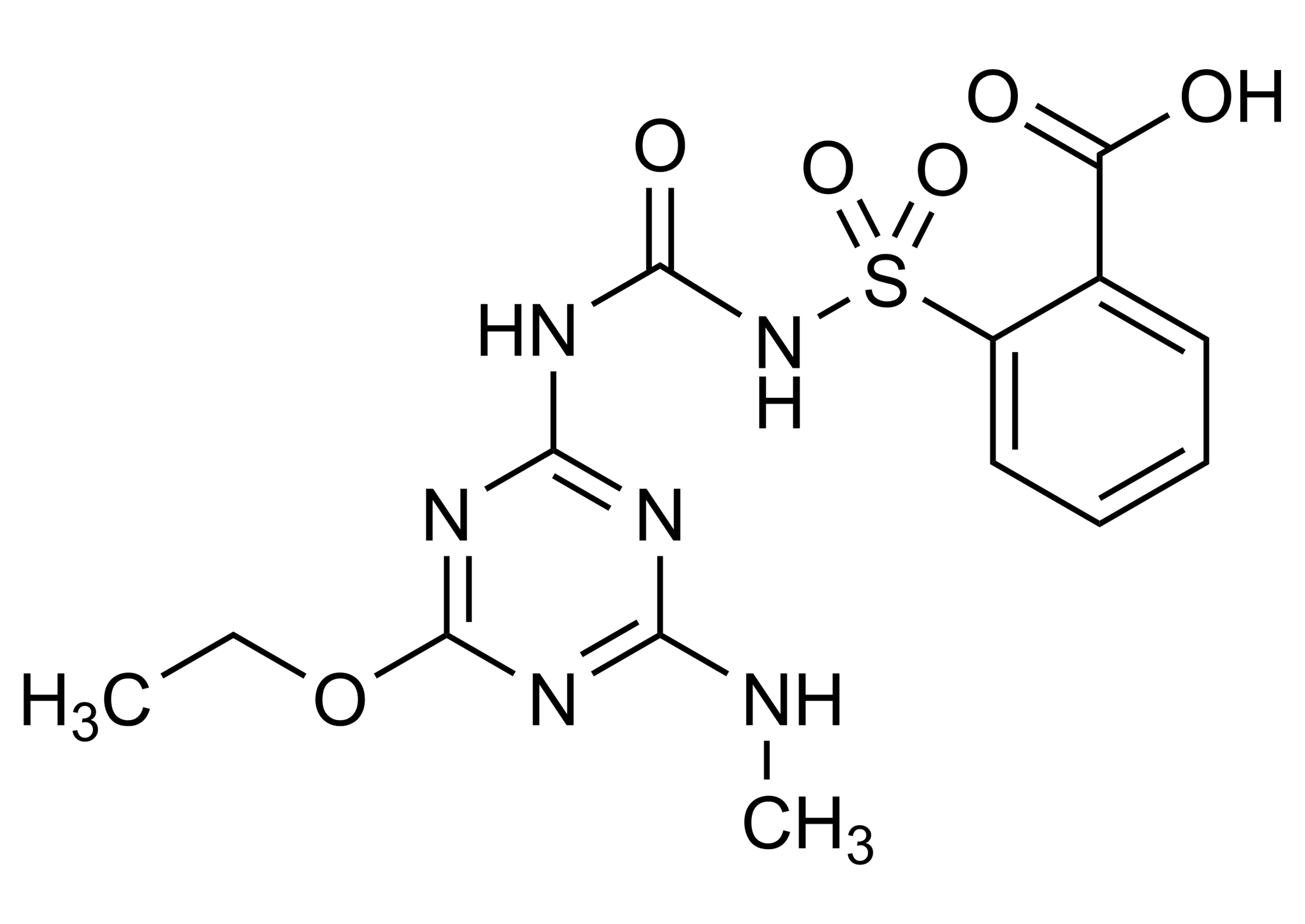 Ethametsulfuron reference standard molecular structure for LC-MS/MS and GC-MS analysis