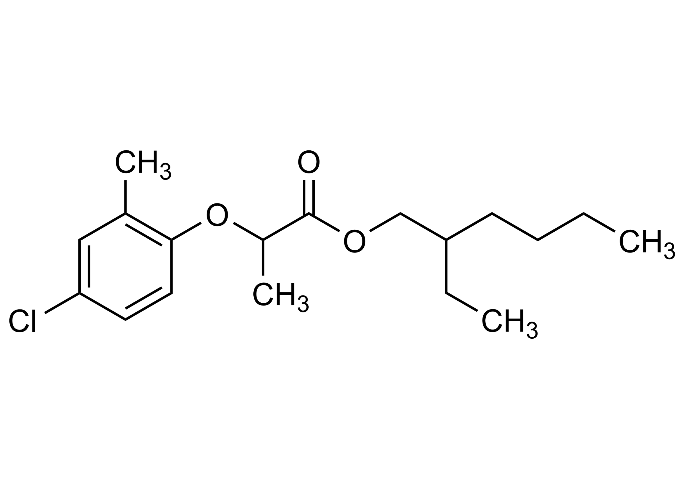 Mecoprop 2-ethylhexylester Reference Standard Structure Mecoprop 2-ethylhexylester reference standard molecular structure CAS 71526-69-7