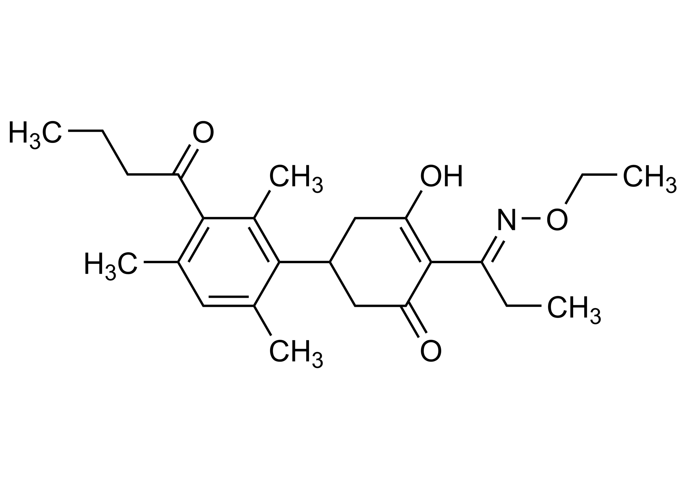 Butroxydim Reference Standard Molecular Structure Molecular structure of Butroxydim reference standard for LC-MS/MS and GC-MS analysis