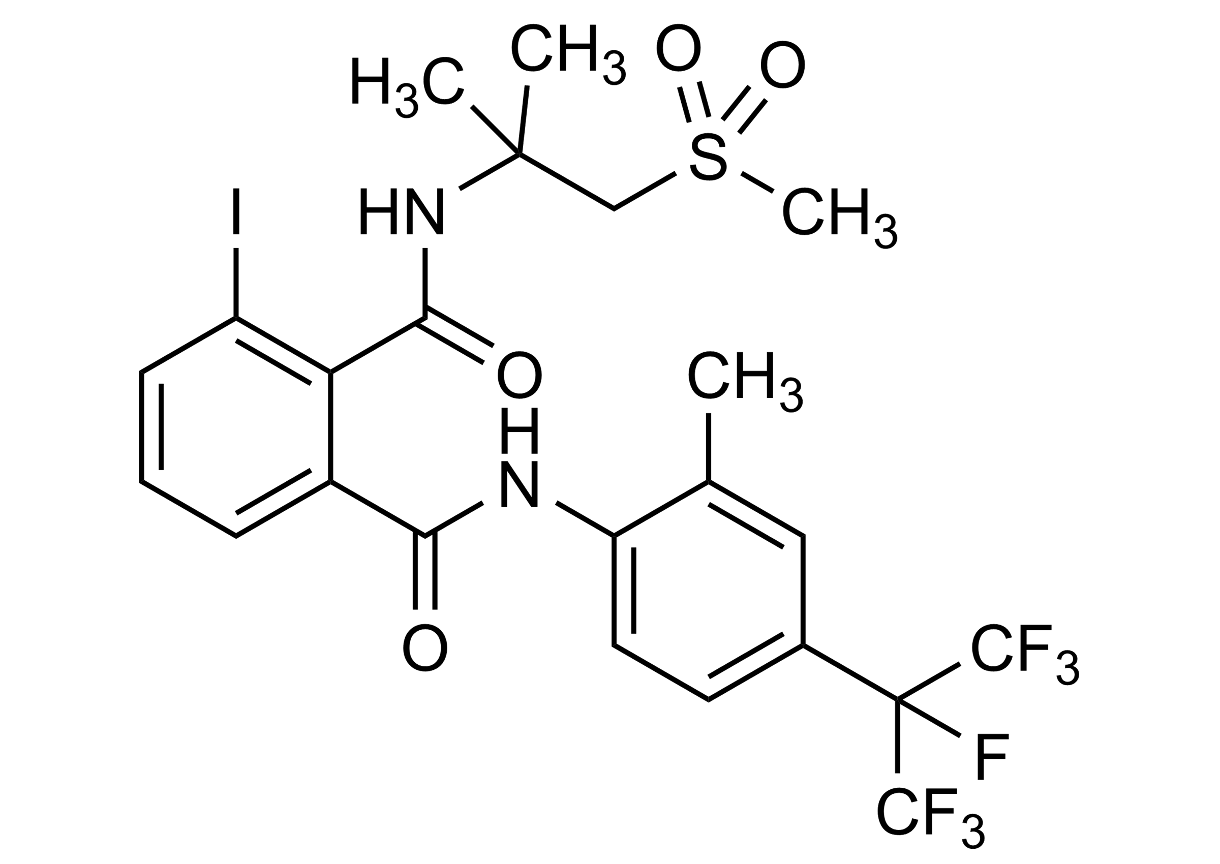 Flubendiamide reference standard molecular structure Flubendiamide reference standard molecular structure for LC-MS/MS and GC-MS calibration by WITEGA Laboratorien Berlin-Adlershof GmbH