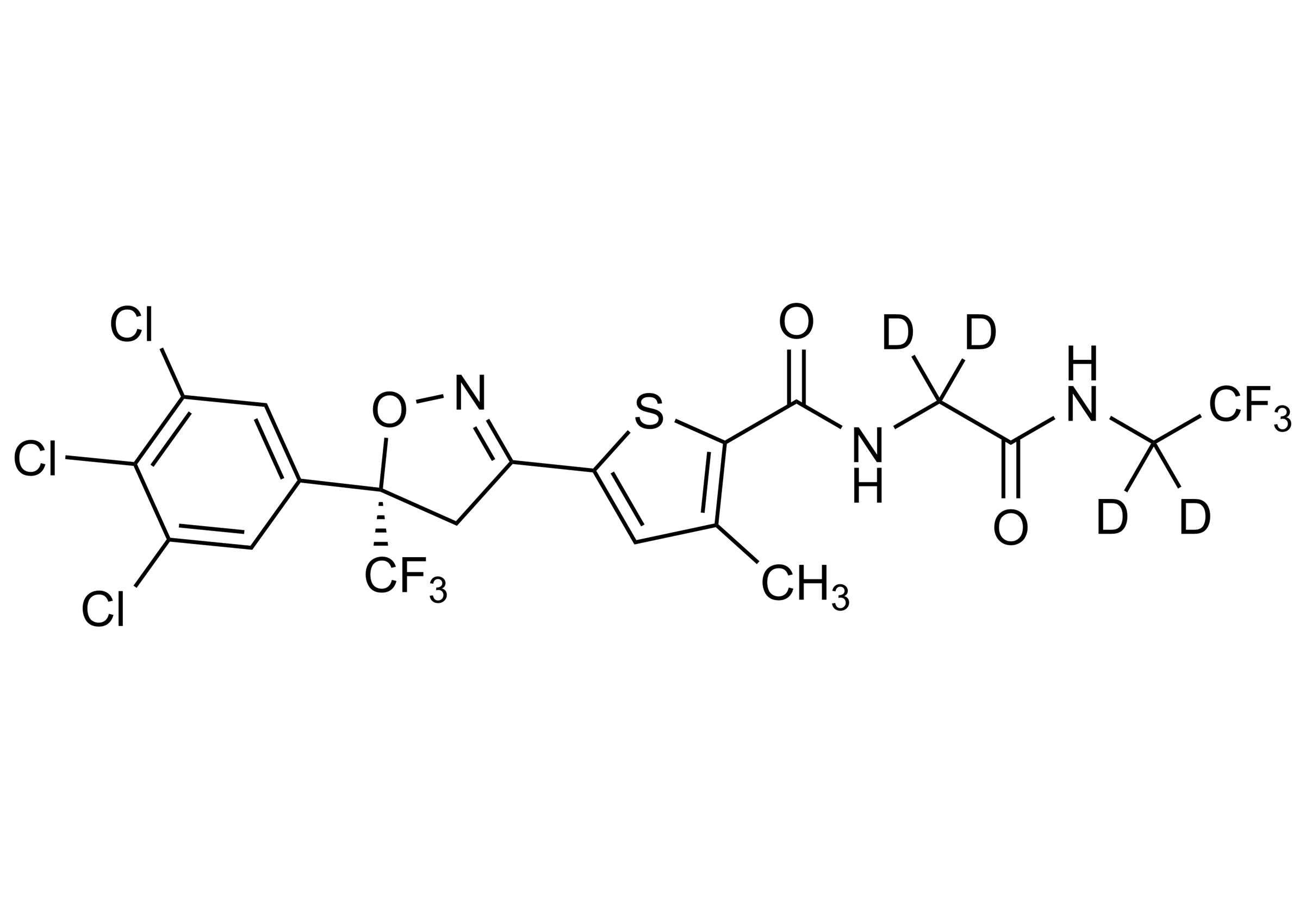 Lotilaner-D4 Reference Standard Molecular Structure Lotilaner-D4 molecular structure reference standard for LC-MS/MS quantification