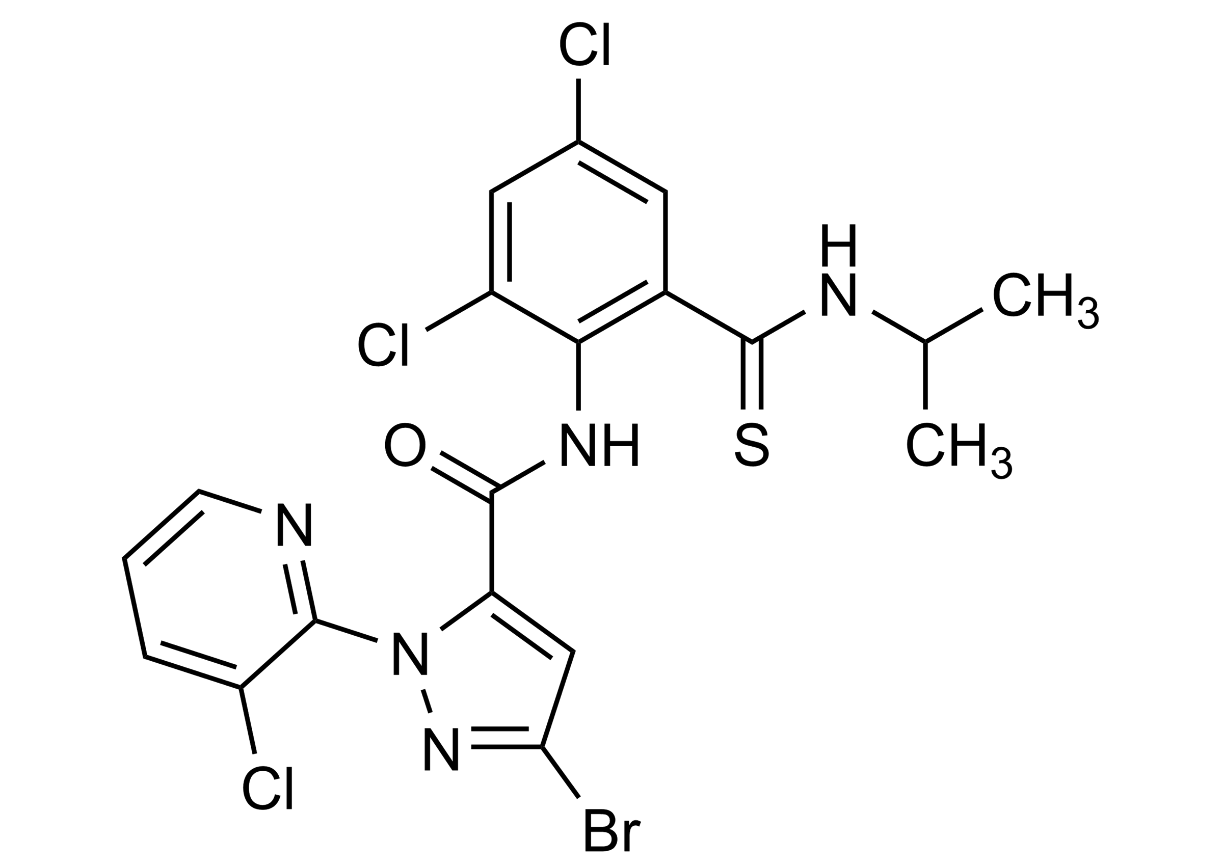 Thiorantraniliprole Reference Standard Molecular Structure Thiorantraniliprole reference standard molecular structure (CAS 1442448-92-1)