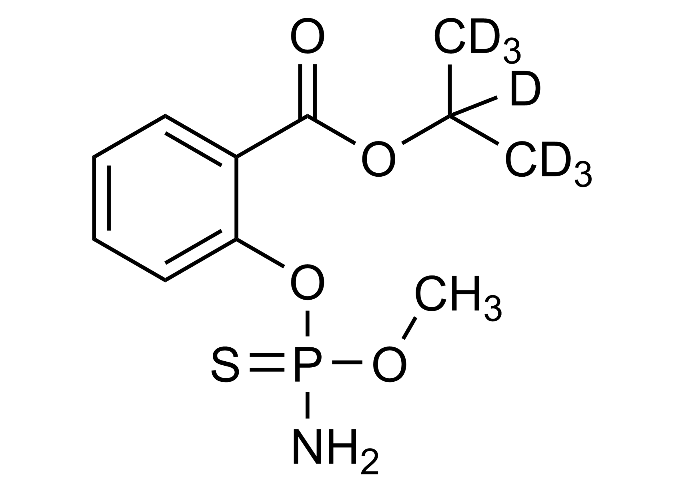 Isocarbofos D7 Reference Standard Molecular Structure Isocarbofos D7 molecular structure reference standard for LC-MS/MS and GC-MS