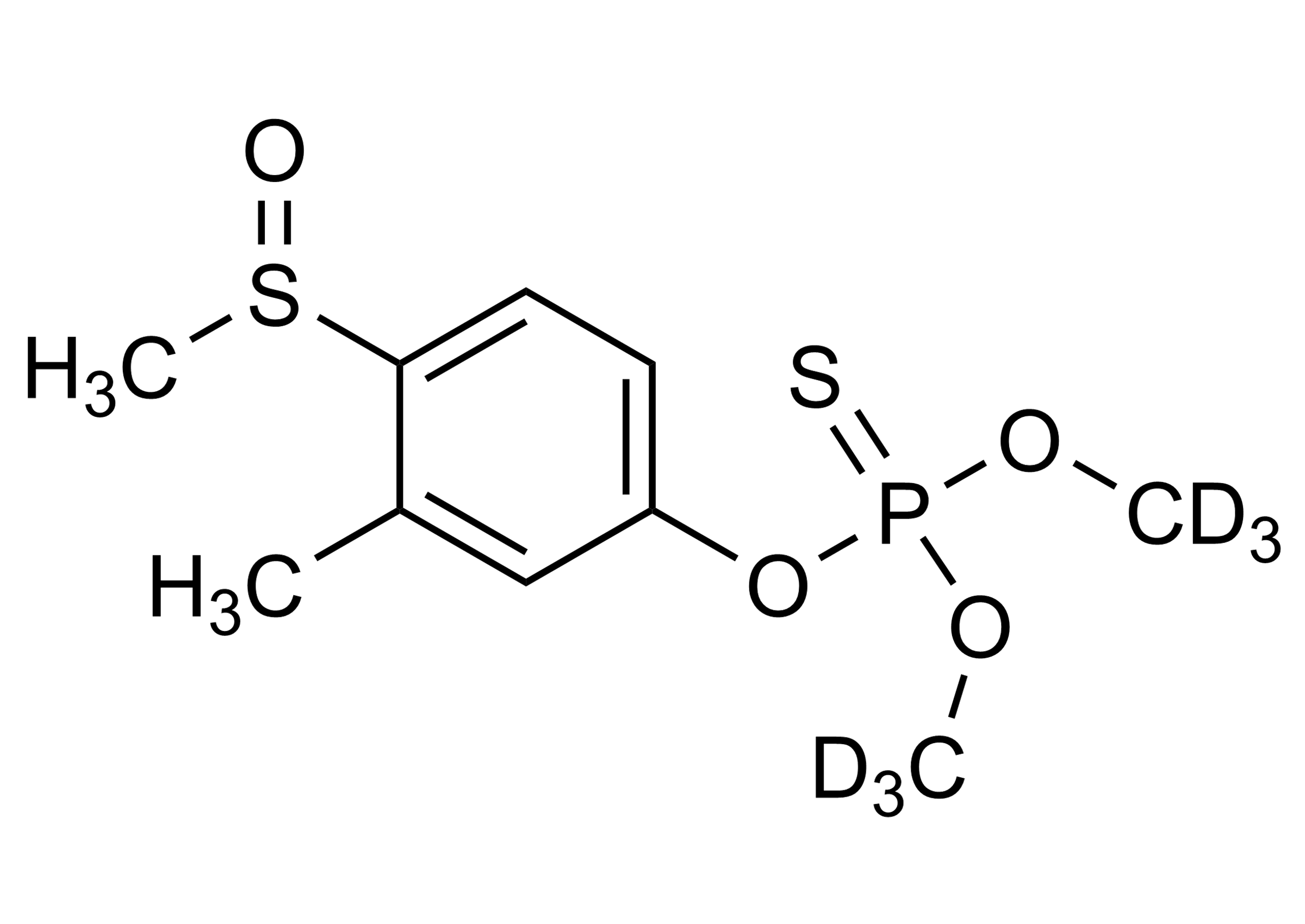 Fenthion sulfoxide D6 Reference Standard Structure Fenthion sulfoxide D6 structure reference standard for LC-MS/MS and GC-MS CAS 2733270-79-4