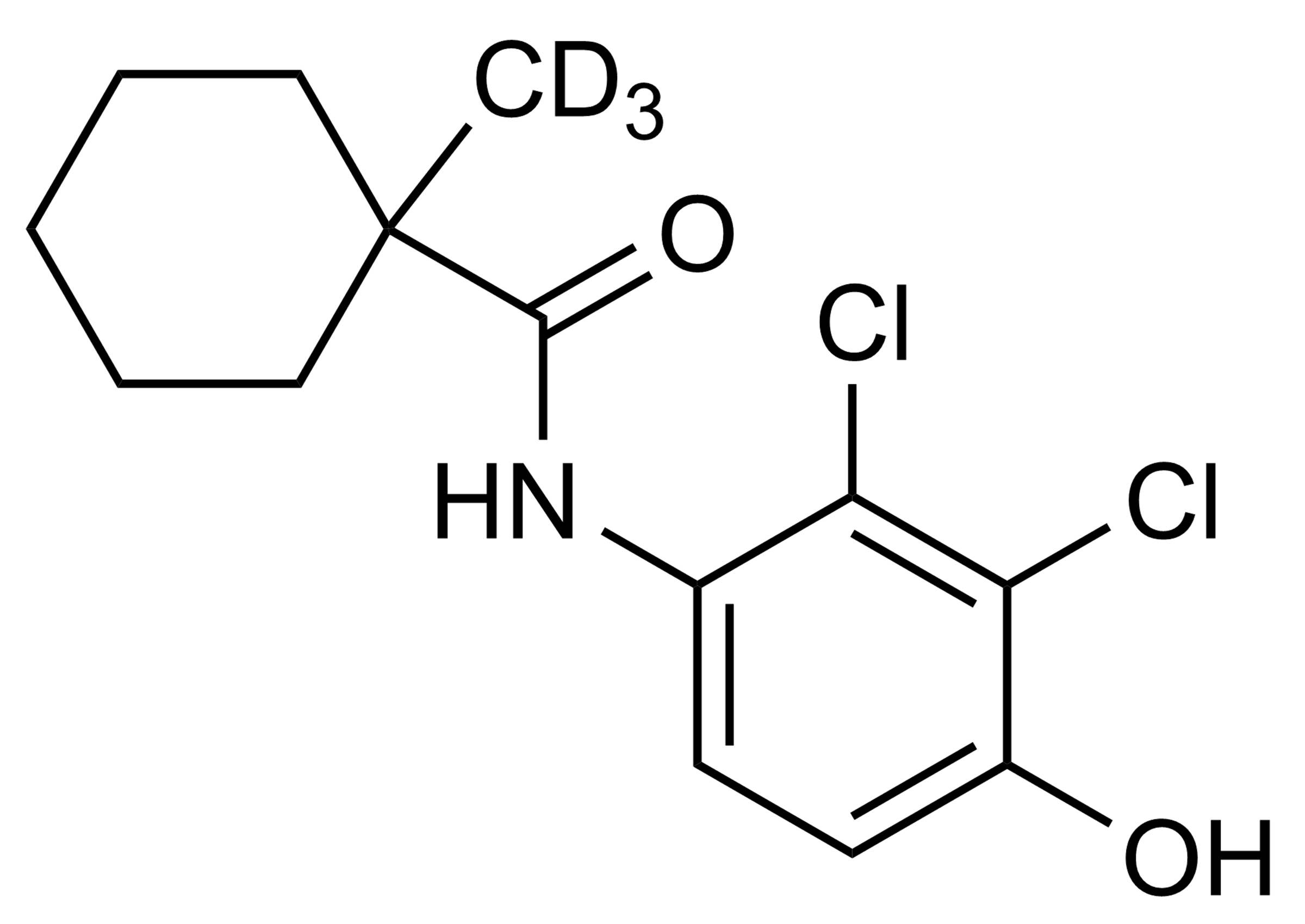 Fenhexamid D3 Reference Standard Molecular Structure Fenhexamid D3 reference standard molecular structure CAS 2140327-31-5 for LC-MS/MS and GC-MS