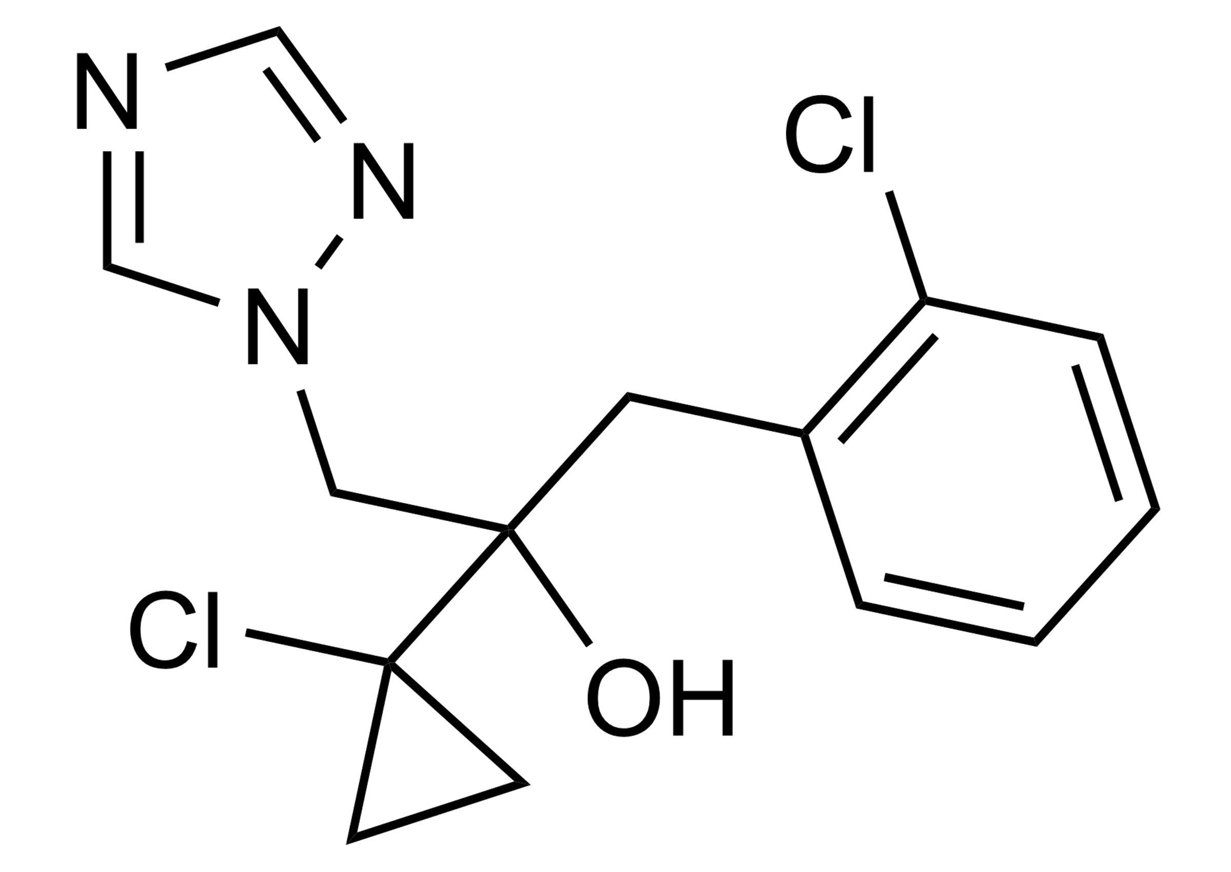 Prothioconazole desthio reference standard molecular structure CAS 120983-64-4