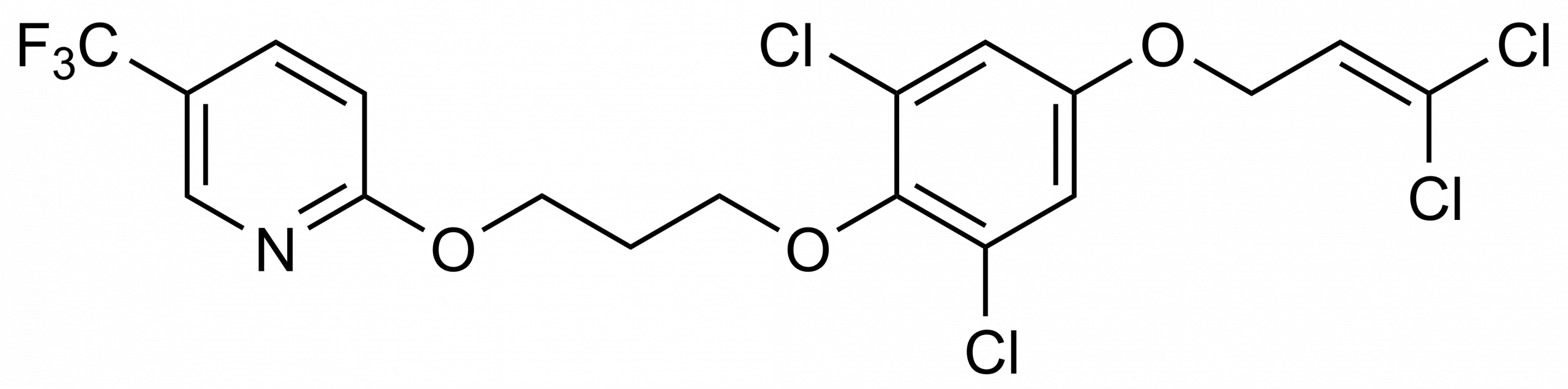 Pyridalyl reference standard molecular structure for LC-MS/MS and GC-MS calibration