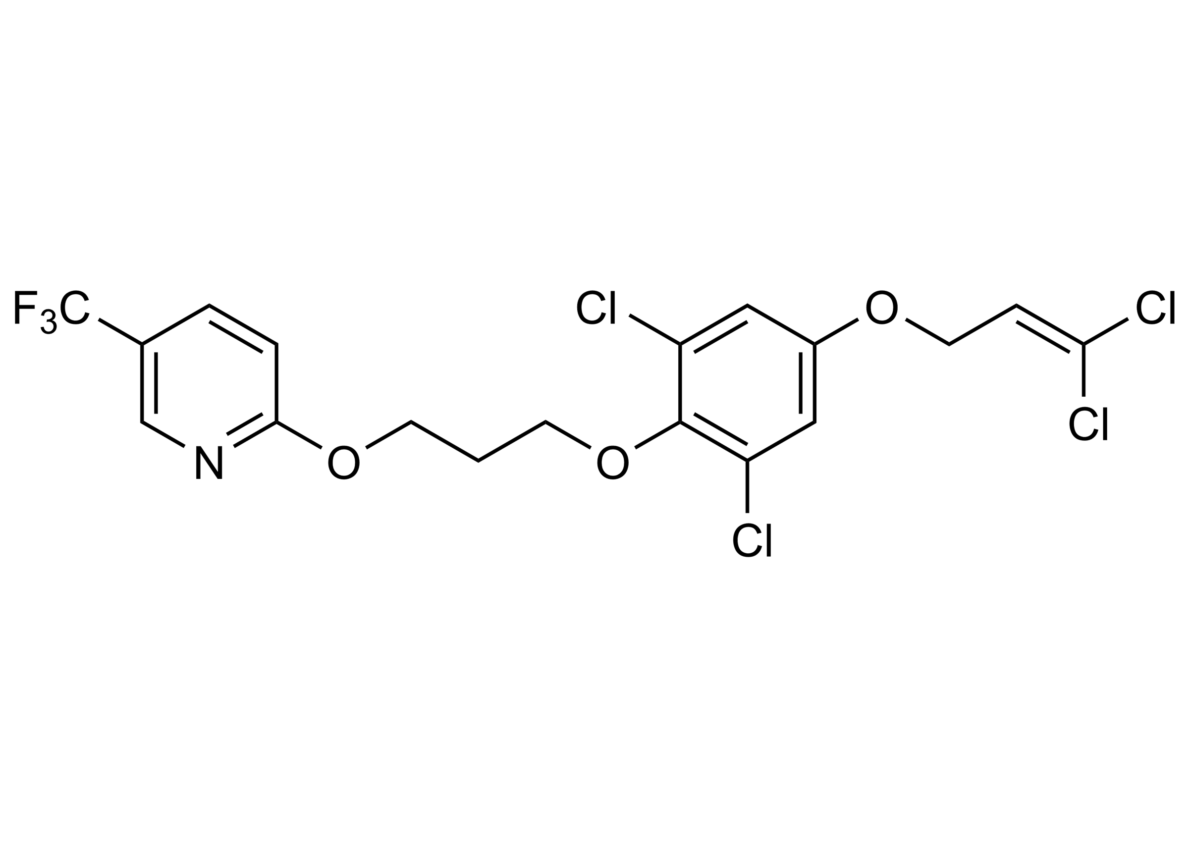 Pyridalyl Reference Standard - Molecular Structure Pyridalyl reference standard molecular structure for LC-MS/MS and GC-MS calibration