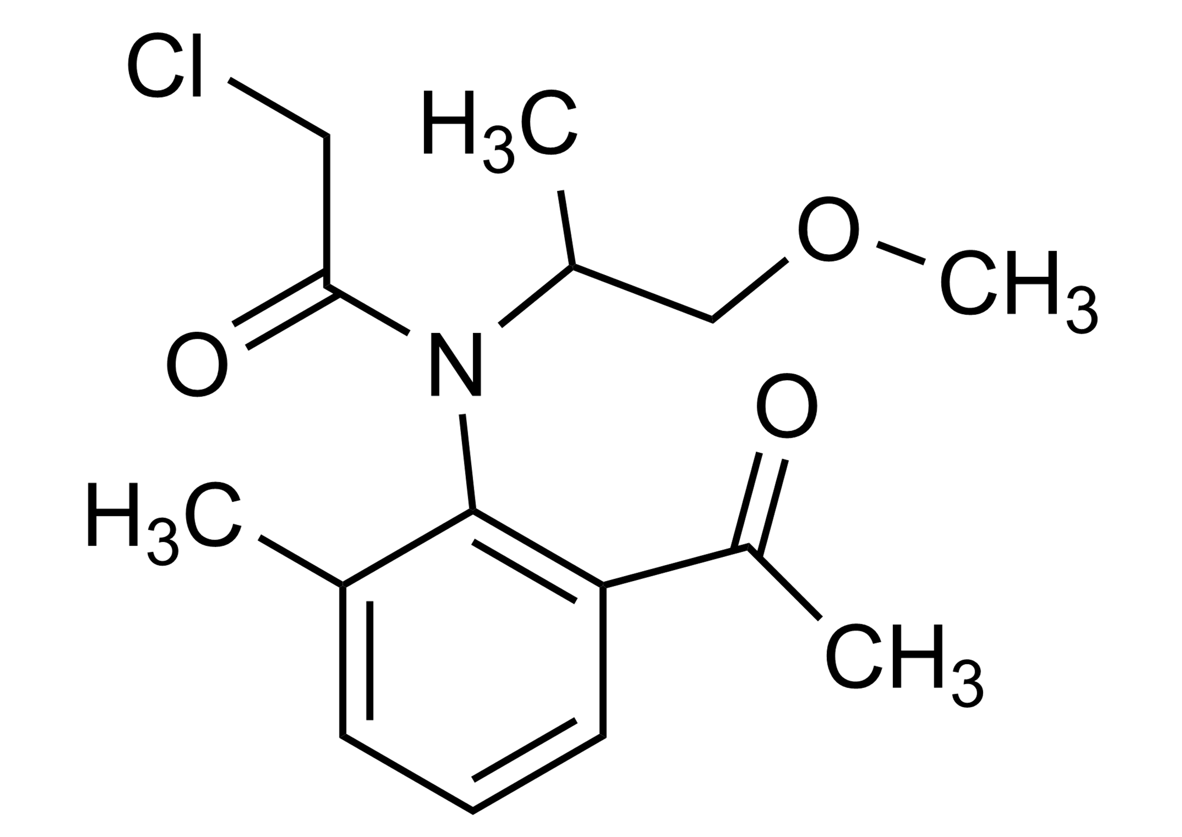Metolachlor SYN 547977 molecular structure reference standard for LC-MS/MS and GC-MS