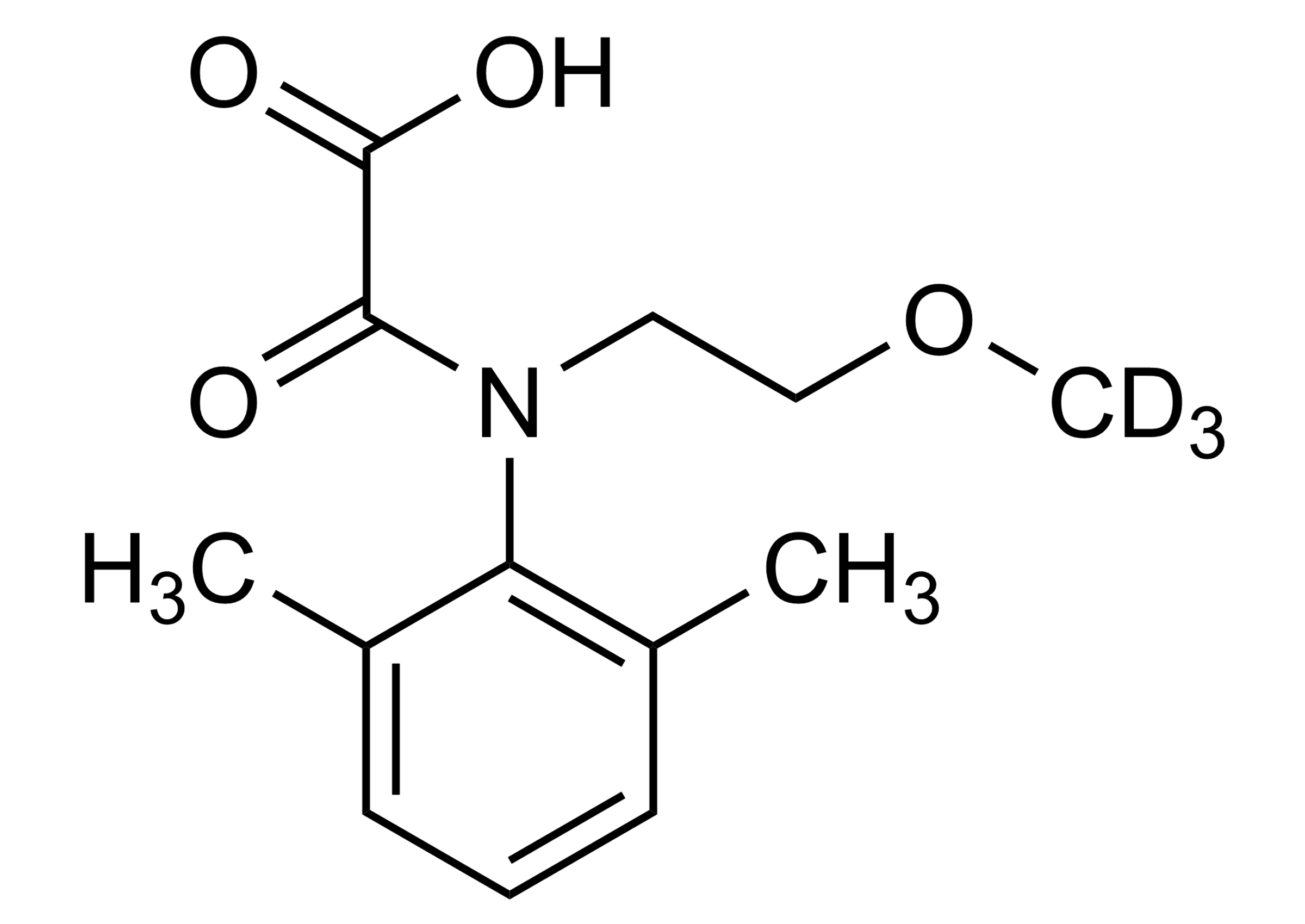 Molecular structure of Dimethachlor-OA-D3 Dimethachlor CGA 50266-D3 reference standard