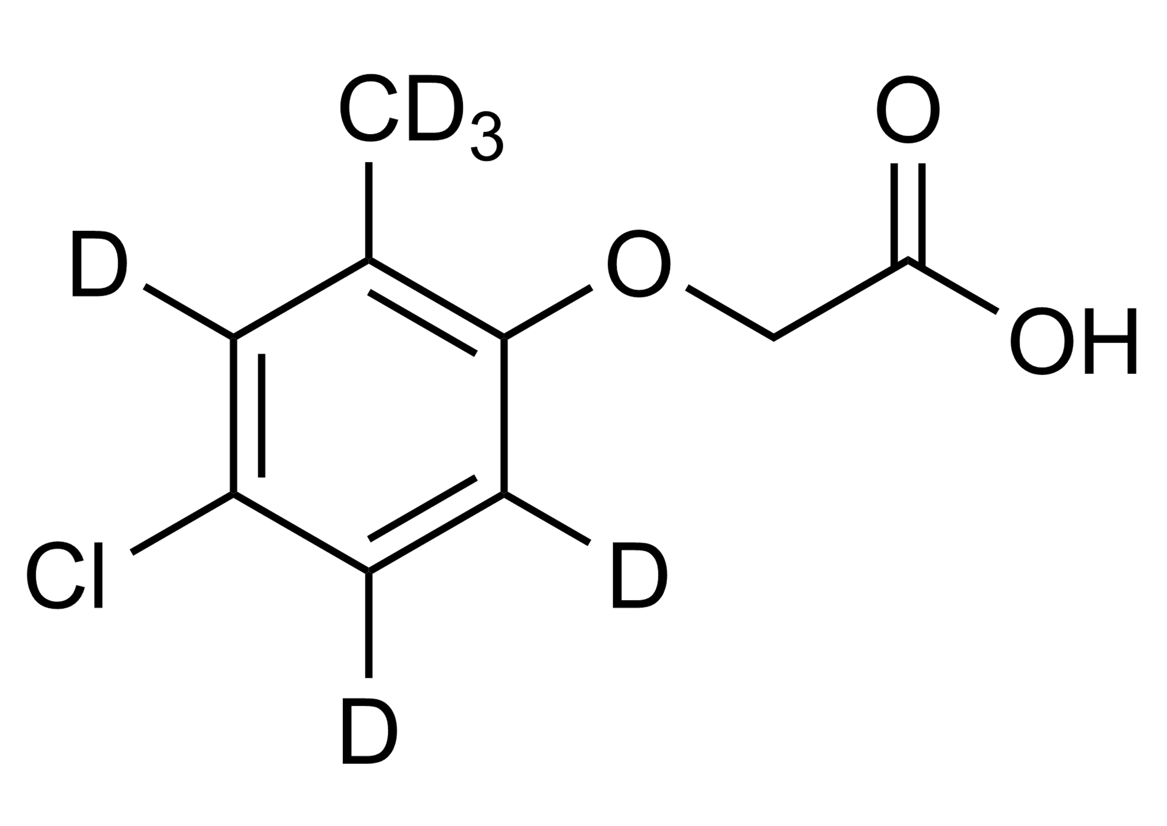 MCPA-d6 Reference Standard Molecular Structure MCPA-d6 molecular structure reference standard for LC-MS/MS and GC-MS