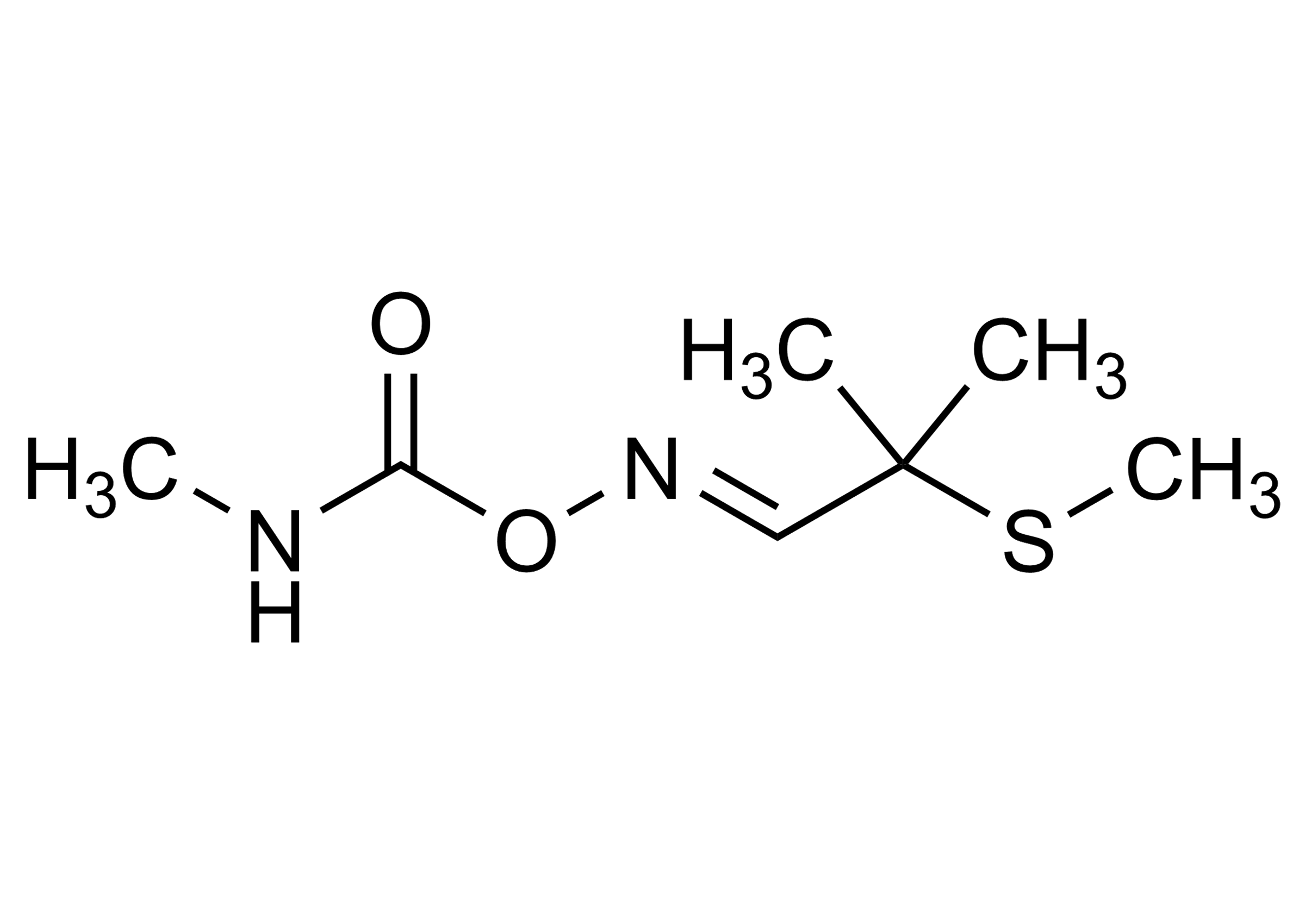 Aldicarb Reference Standard - Molecular Structure Aldicarb reference standard molecular structure (CAS 116-06-3) for LC-MS/MS and GC-MS quantification