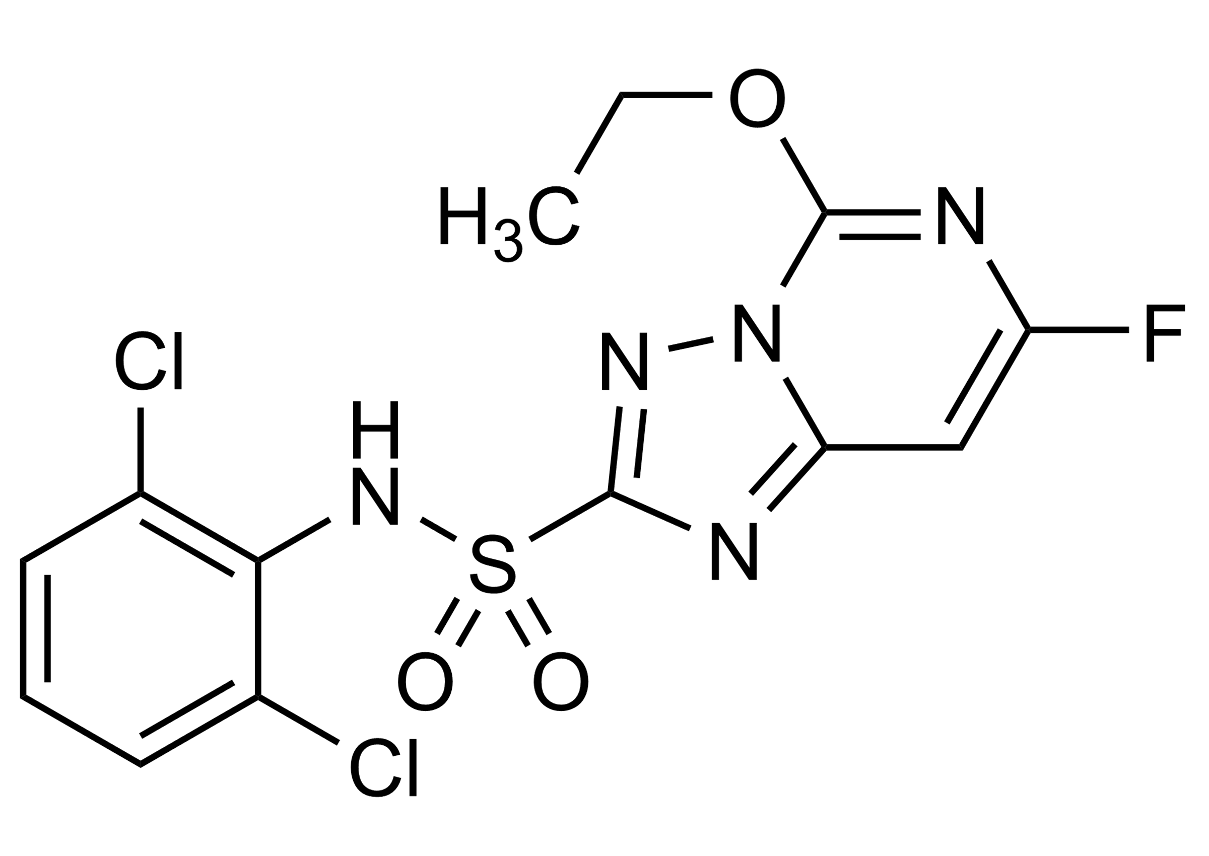 Diclosulam Reference Standard Molecular Structure Diclosulam reference standard molecular structure for LC-MS/MS and GC-MS (CAS 145701-21-9)