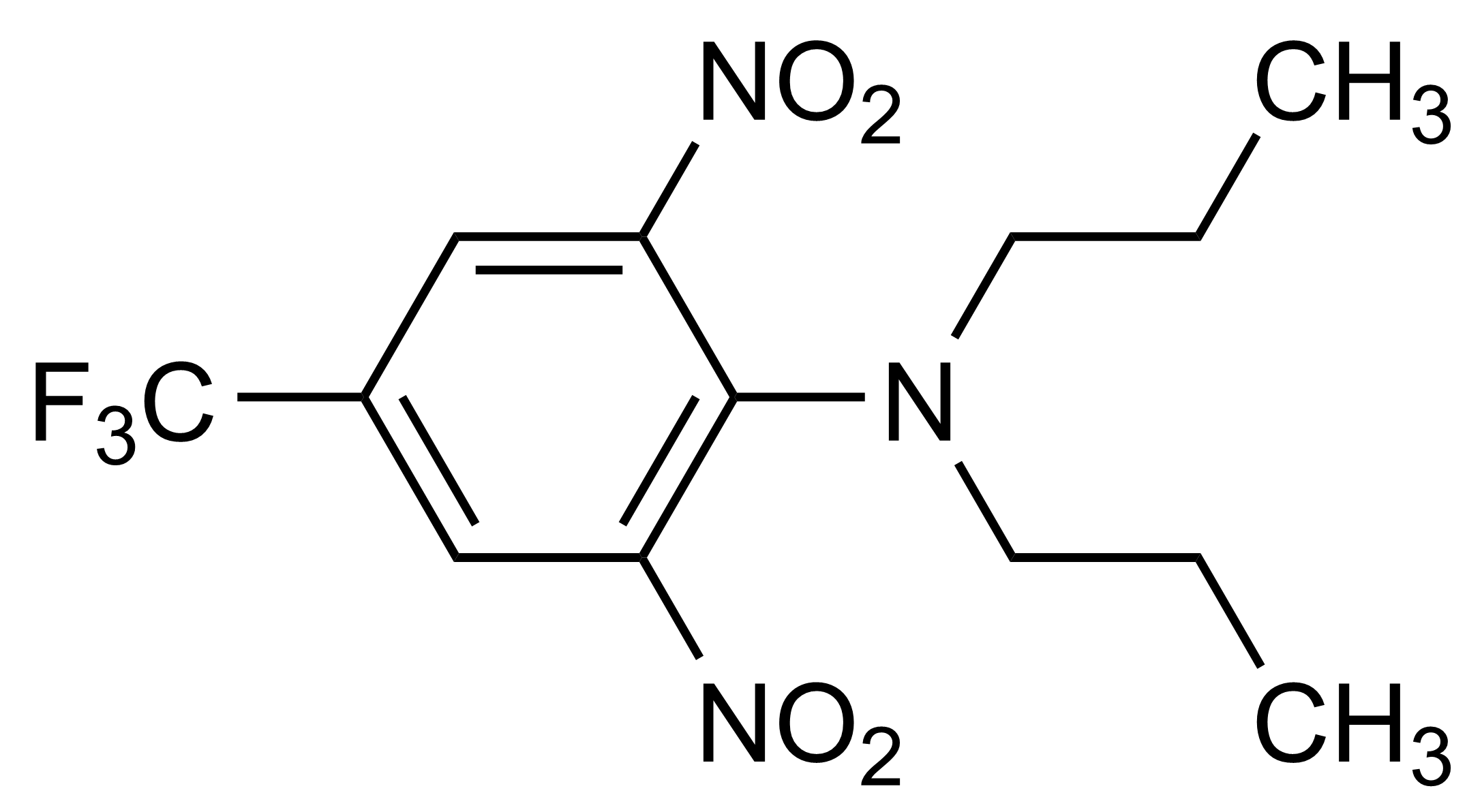 Molecular structure of Trifluralin reference standard for LC-MS/MS and GC-MS analysis