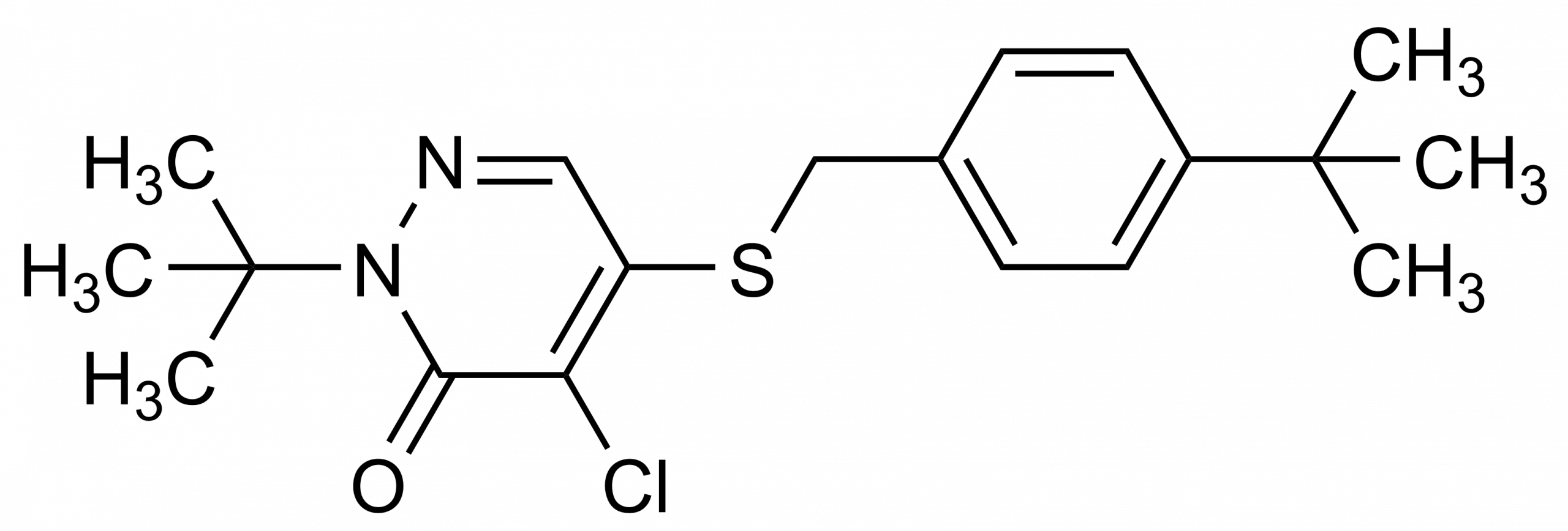 Pyridaben CAS 96489-71-3 molecular structure reference standard for LC-MS/MS and GC-MS