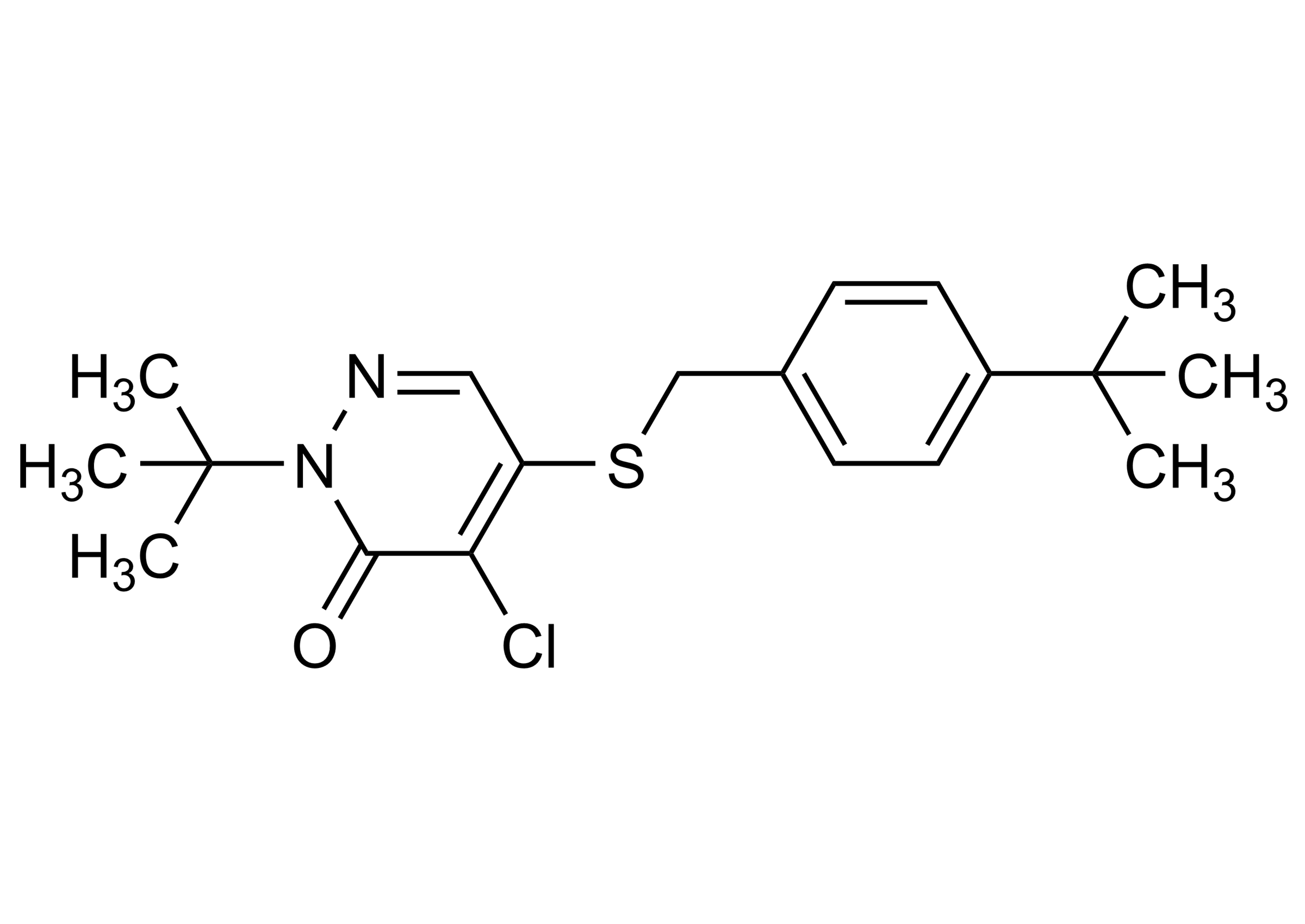 Pyridaben Reference Standard Molecular Structure Pyridaben CAS 96489-71-3 molecular structure reference standard for LC-MS/MS and GC-MS