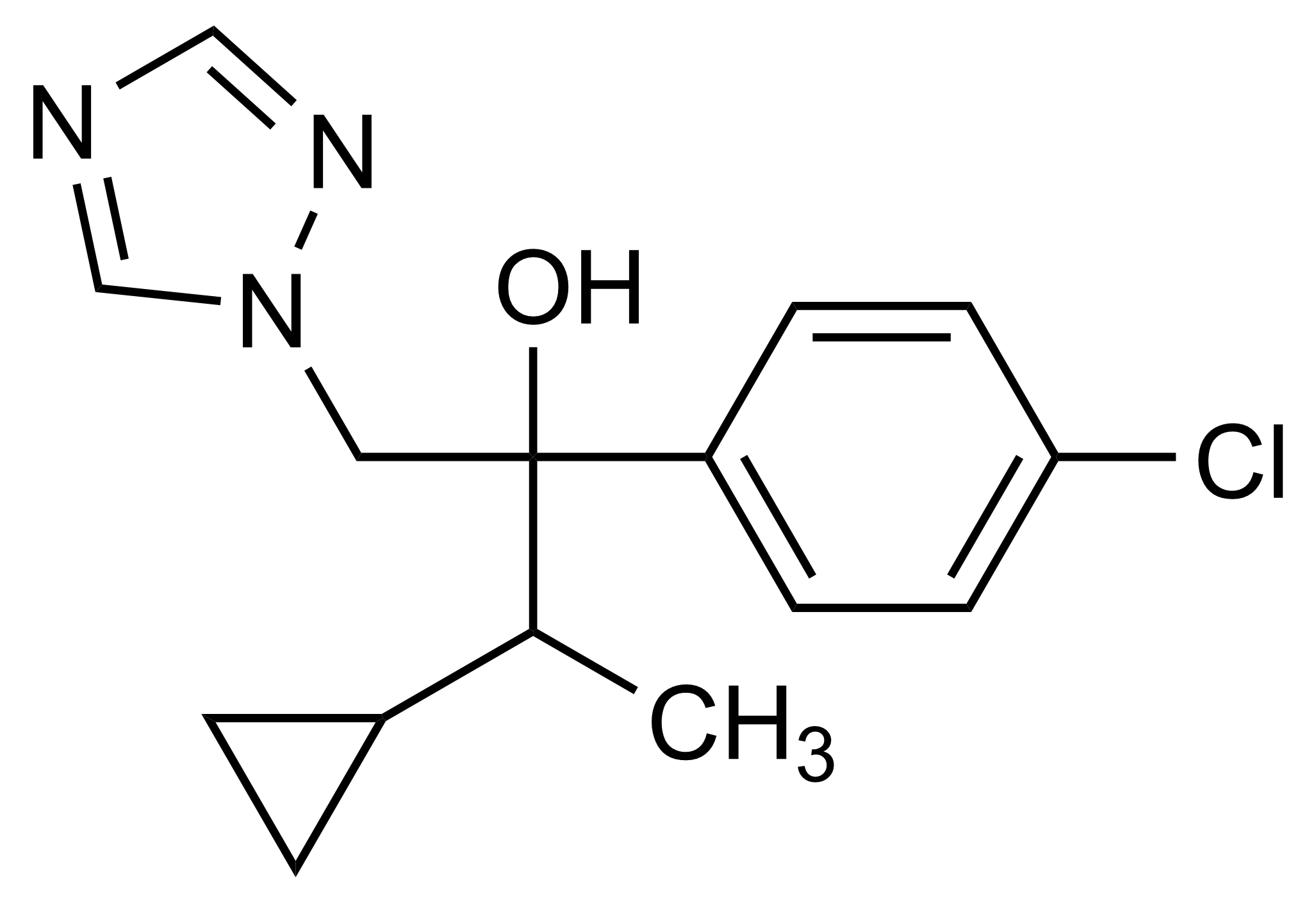 Cyproconazole reference standard molecular structure for LC-MS/MS and GC-MS analysis