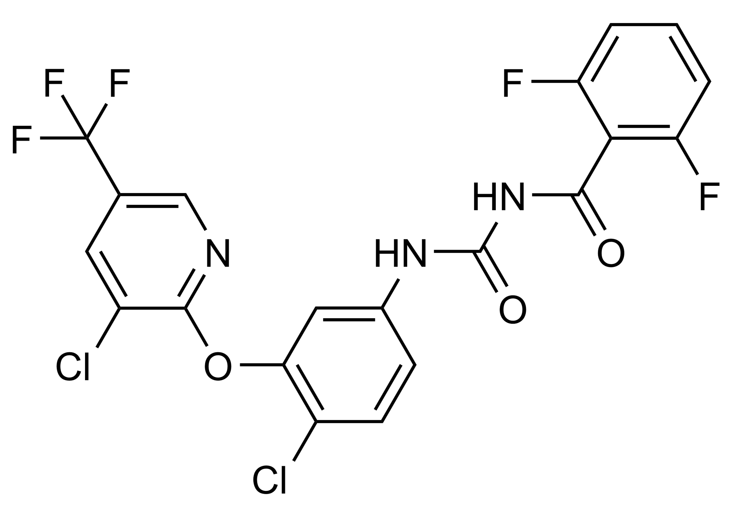 Fluazuron Reference Standard Molecular Structure - LC-MS/MS and GC-MS Calibration Fluazuron reference standard molecular structure (CAS 86811-58-7)