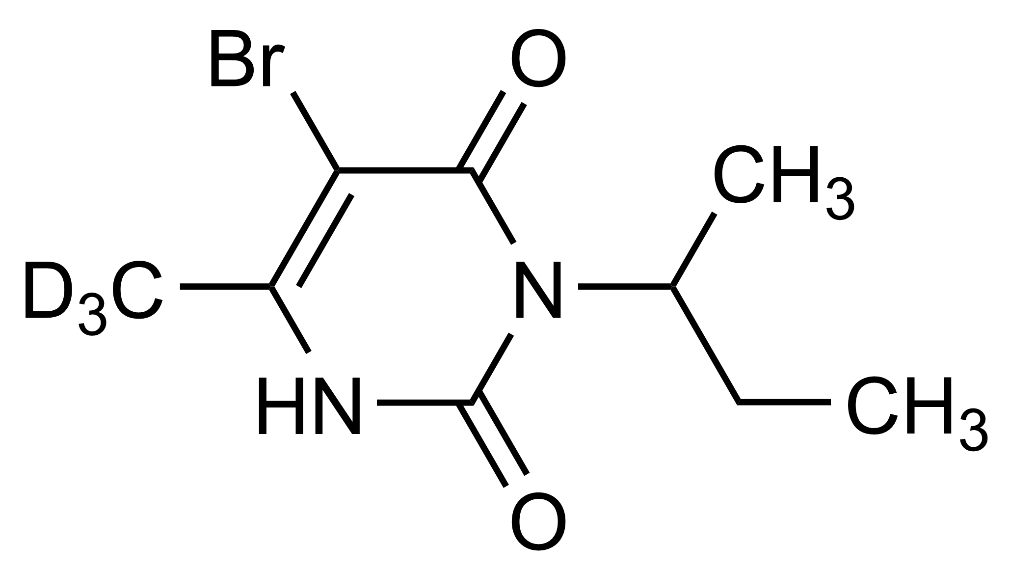 Bromacil D3 Reference Standard Molecular Structure Molecular structure of Bromacil D3 reference standard for LC-MS/MS and GC-MS analysis